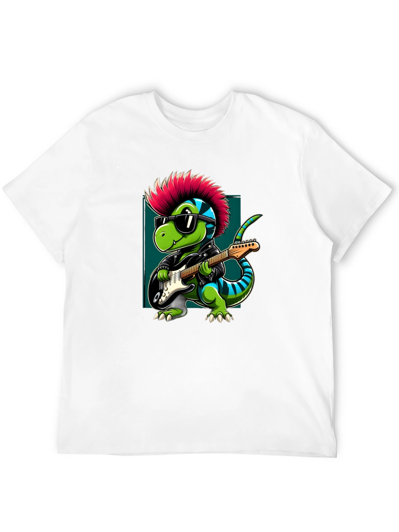 Punk Rock Dinosaur Guitarist T-Shirt