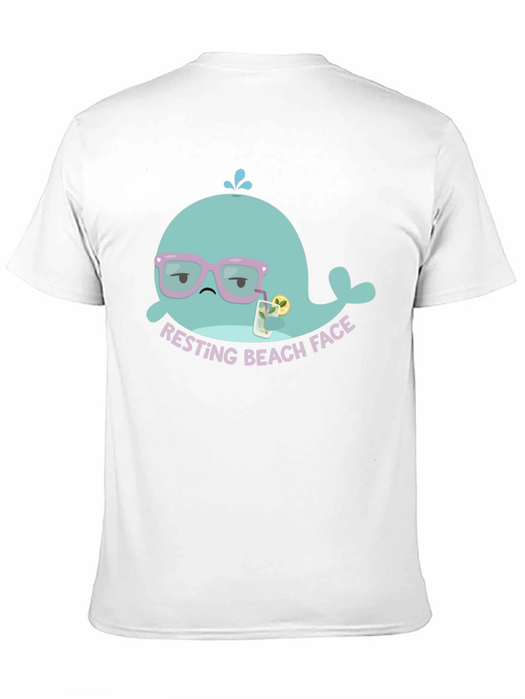 Resting Beach Face T-Shirt - Funny Cartoon Whale Tee