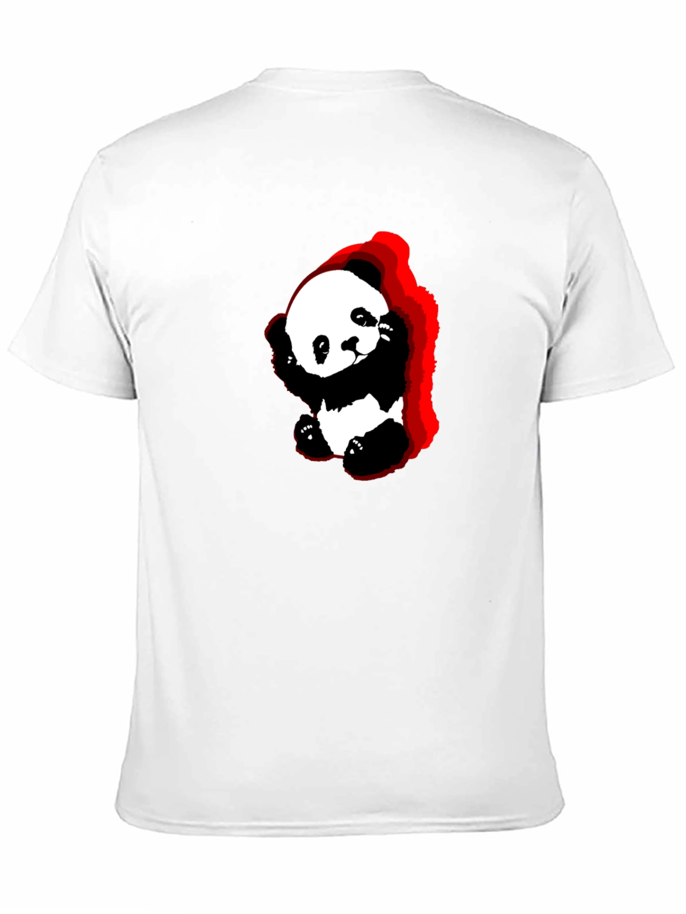 Cute Panda Graphic Black T-Shirt