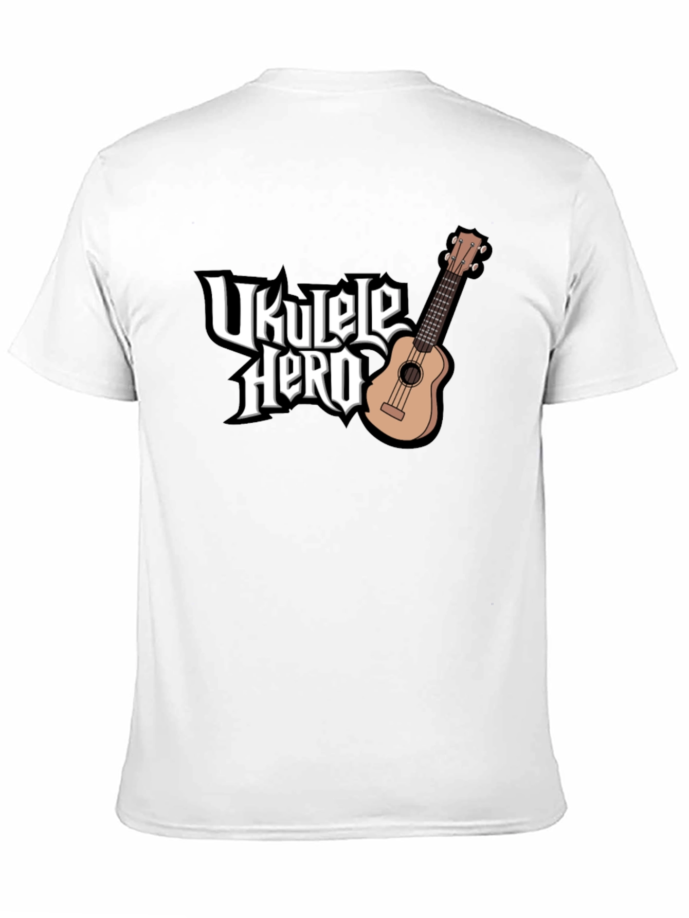 Ukulele Hero Black T-Shirt - Music Lover Tee