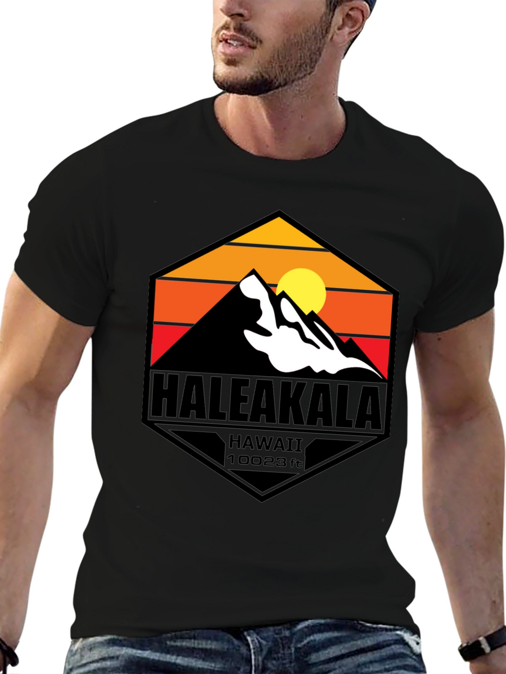 Haleakala Hawaii Graphic T-Shirt - Mountain Design