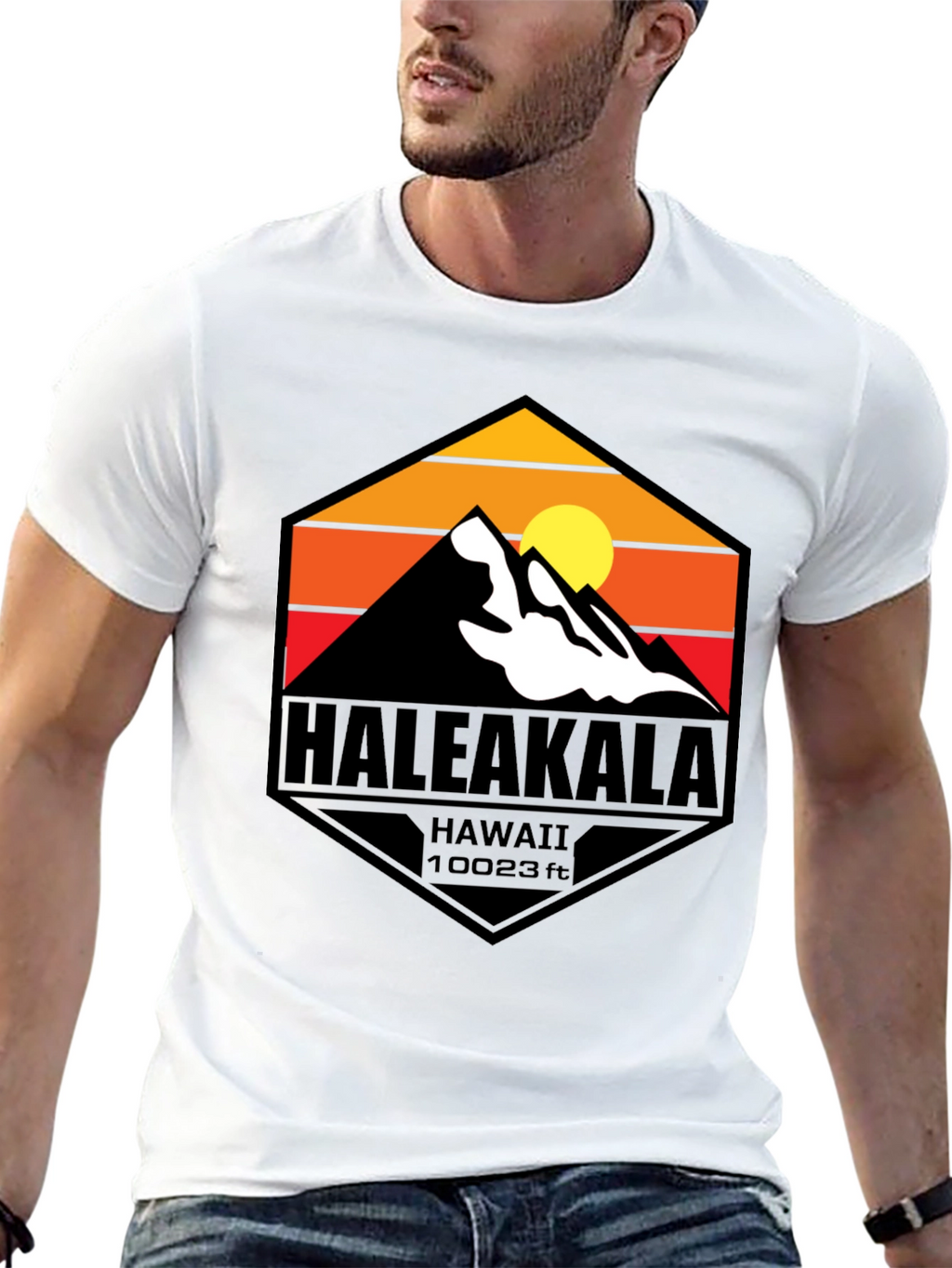 Haleakala Hawaii Graphic T-Shirt - Mountain Design