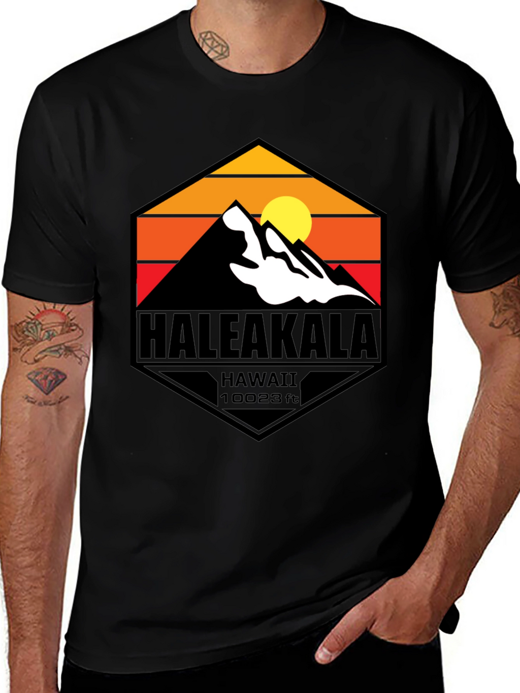 Haleakala Hawaii Graphic T-Shirt - Mountain Design