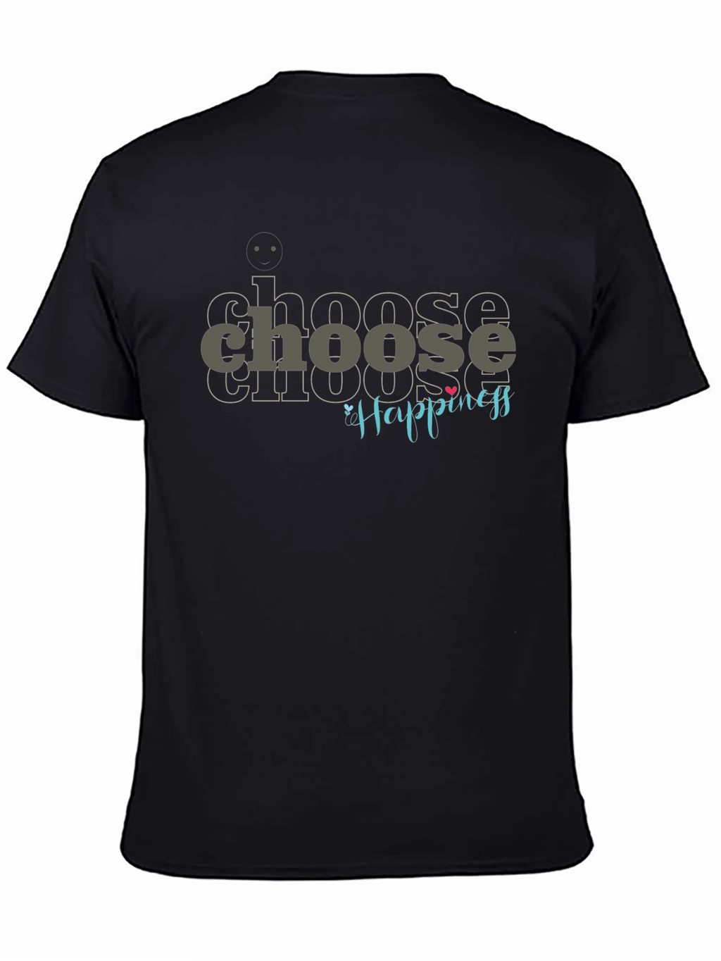Choose Happiness Black Graphic Tee
