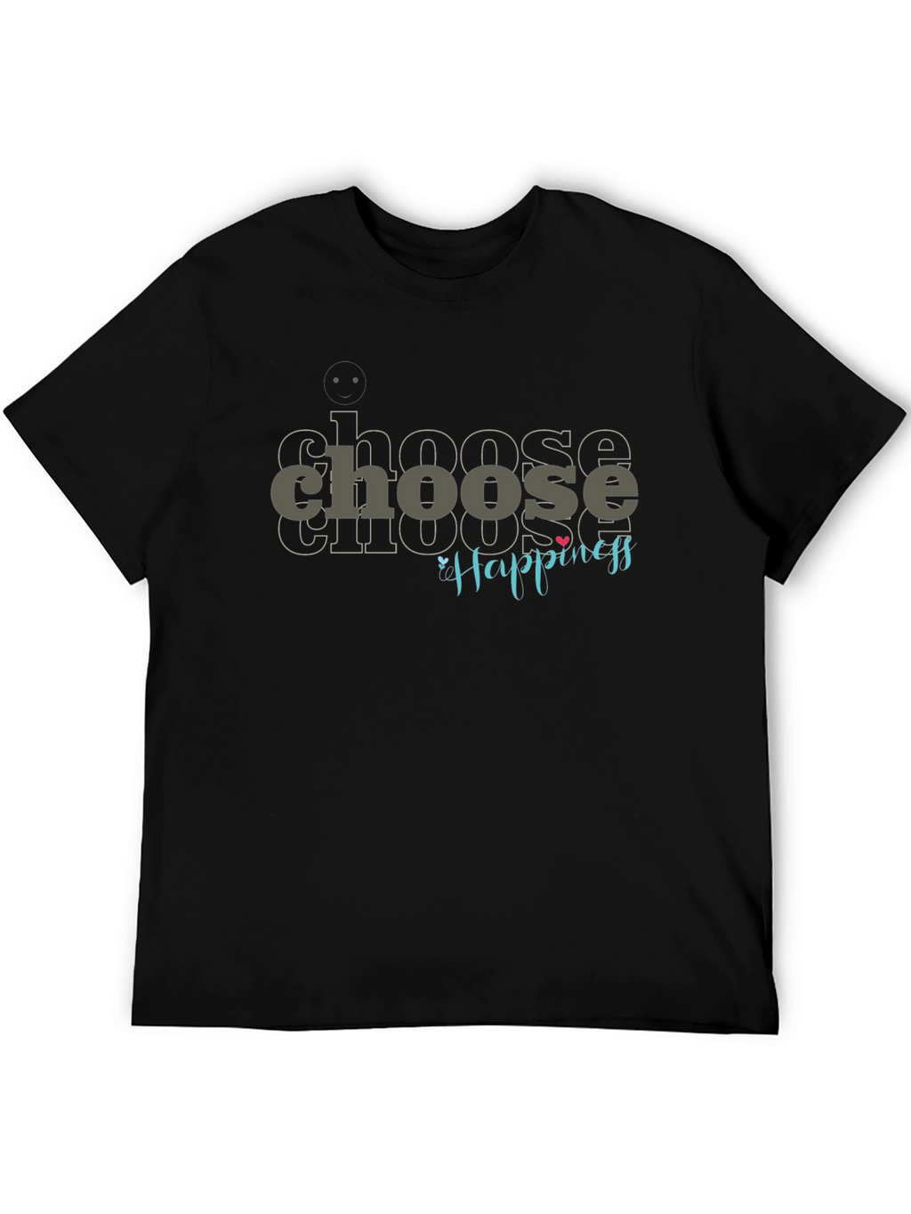 Choose Happiness Black Graphic Tee