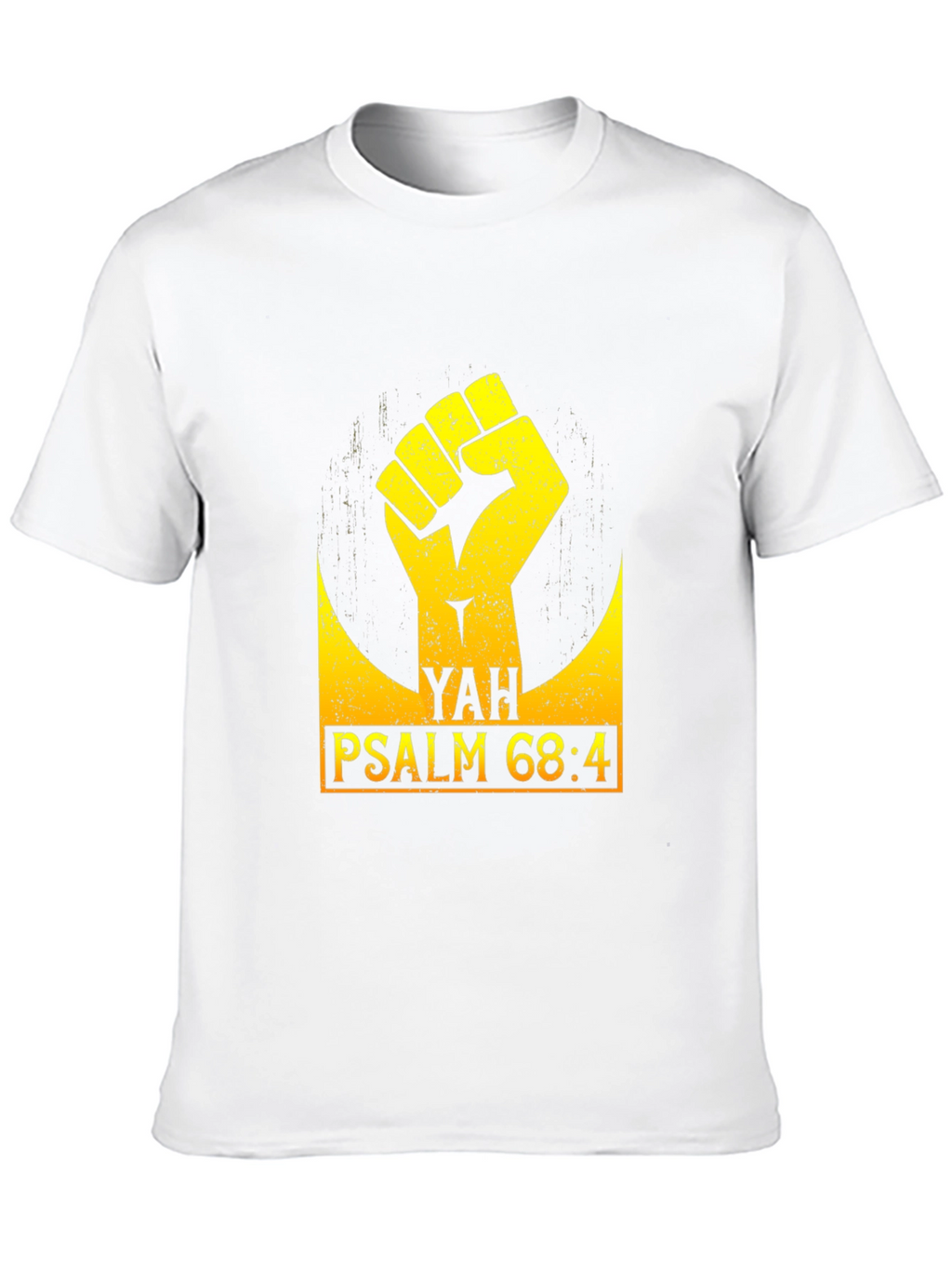 YAH Psalm 68:4 Fist Graphic Black T-Shirt