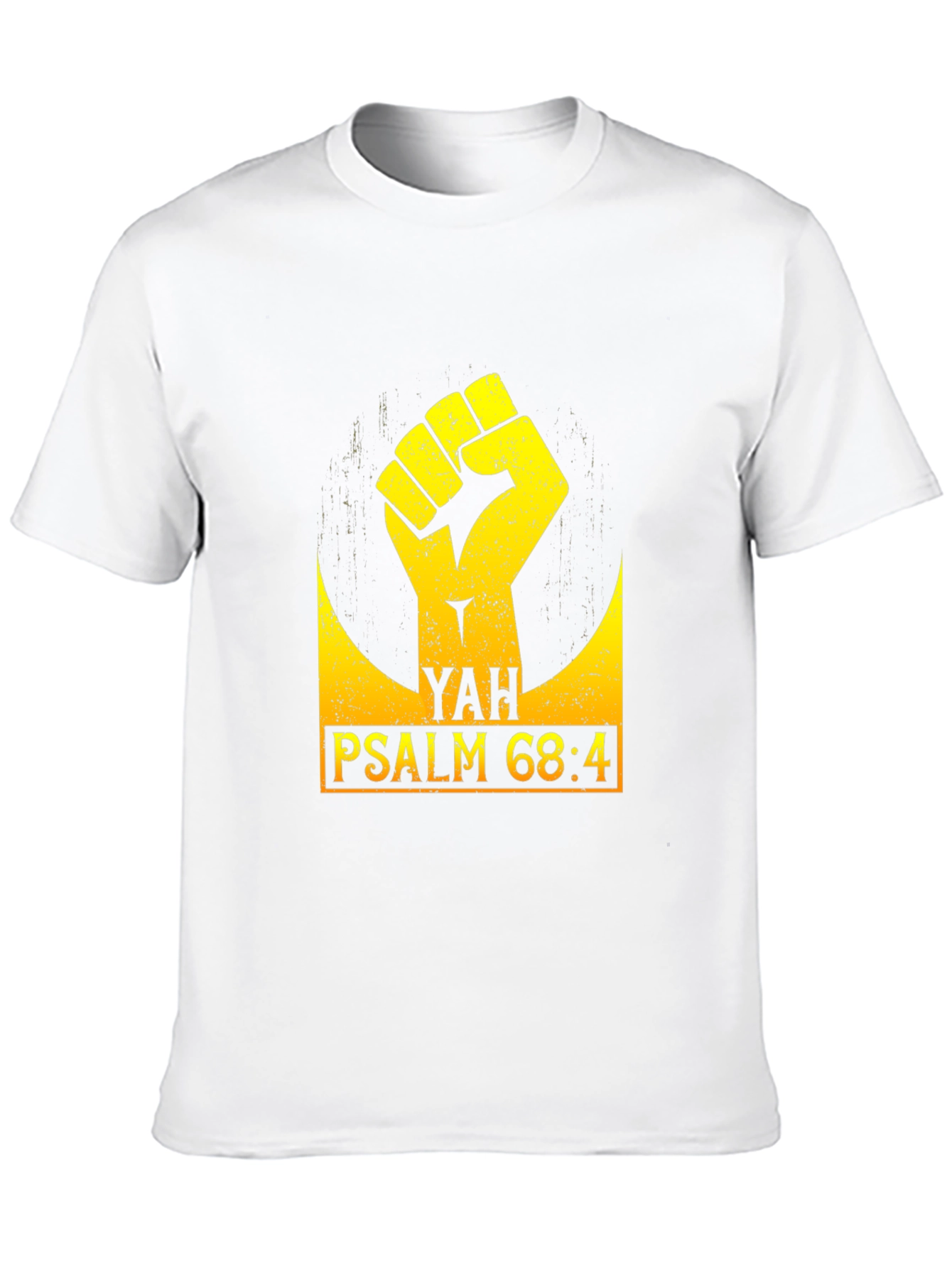 YAH Psalm 68:4 Fist Graphic Black T-Shirt