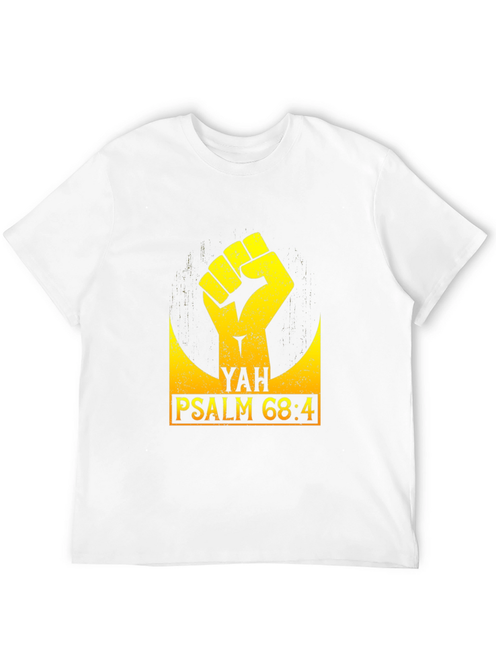 YAH Psalm 68:4 Fist Graphic Black T-Shirt