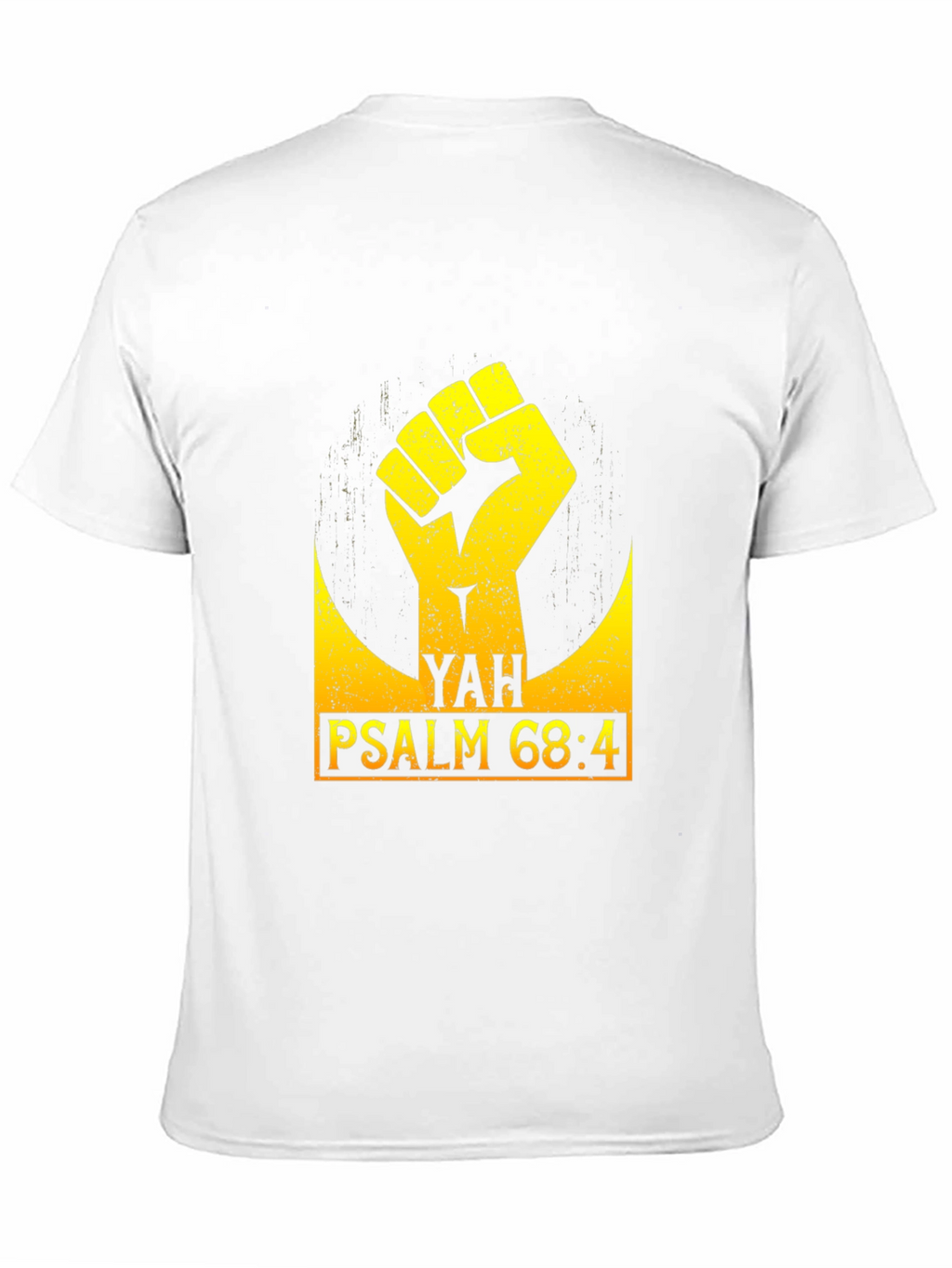 YAH Psalm 68:4 Fist Graphic Black T-Shirt