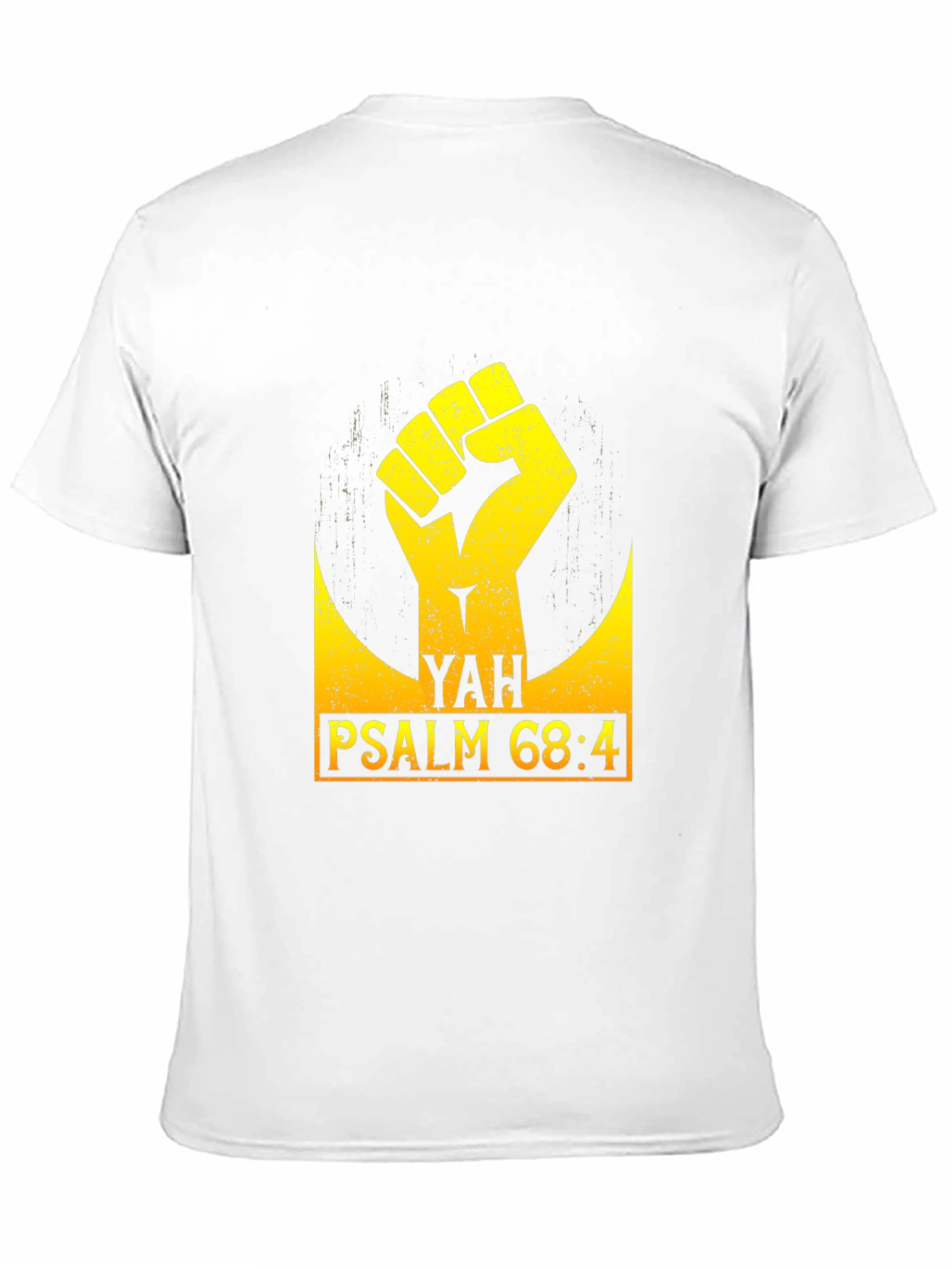 YAH Psalm 68:4 Fist Graphic Black T-Shirt
