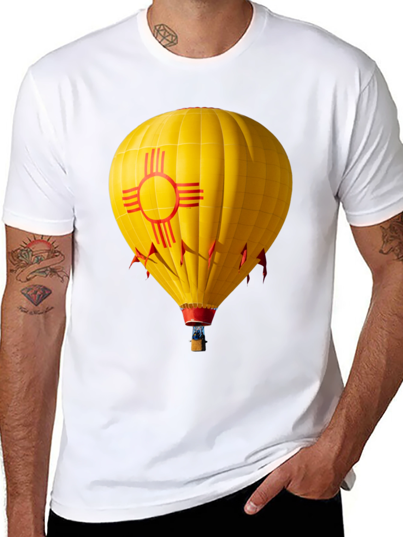 New Mexico Zia Hot Air Balloon T-Shirt