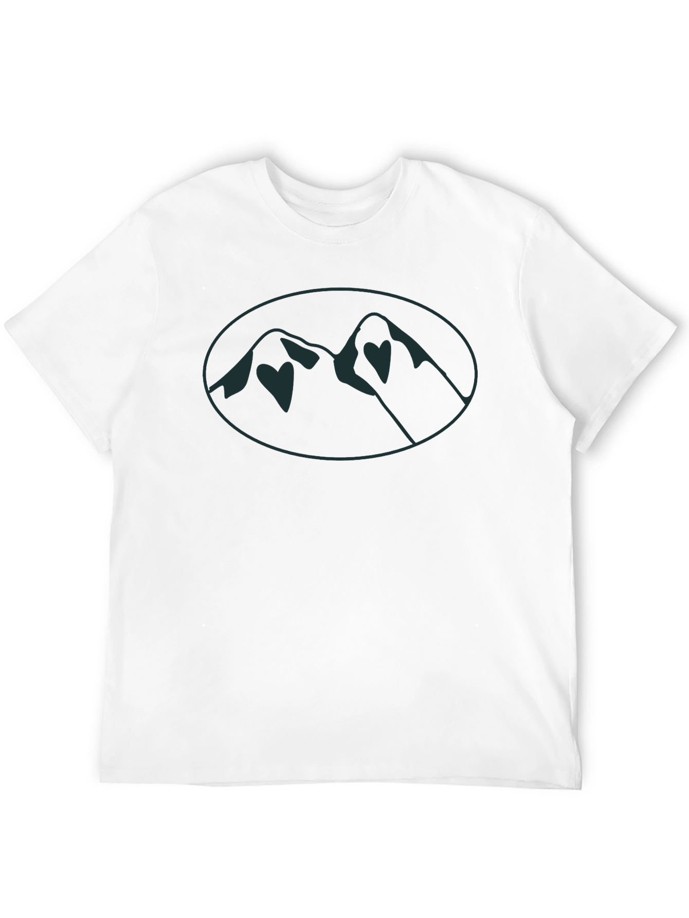 Mountain Peak Graphic Tee - Black Casual Shirt