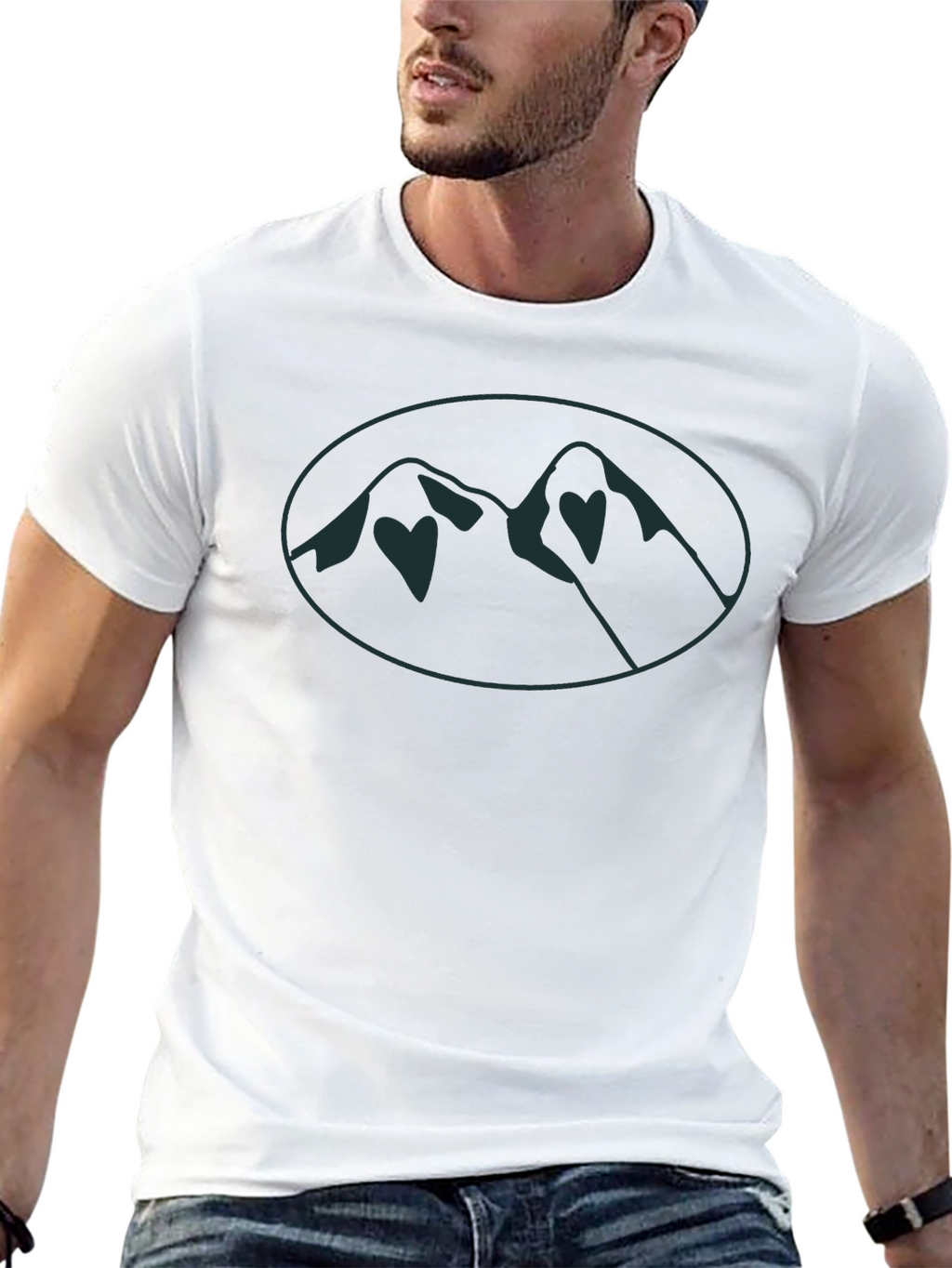 Mountain Peak Graphic Tee - Black Casual Shirt