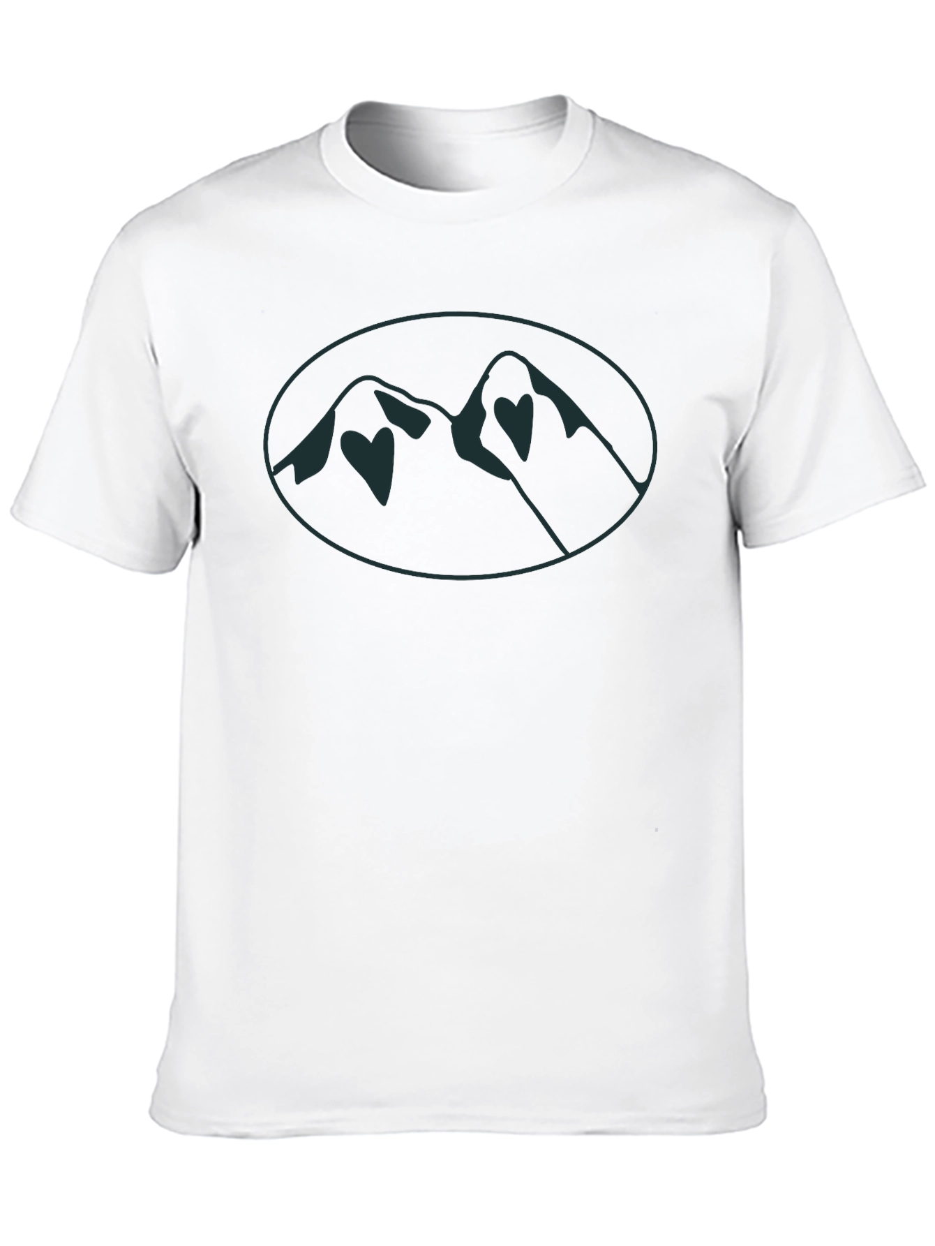 Mountain Peak Graphic Tee - Black Casual Shirt
