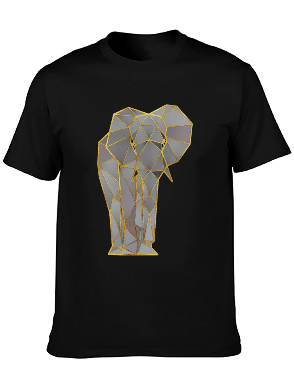 Geometric Elephant Graphic Tee - Stylish Animal Print Shirt