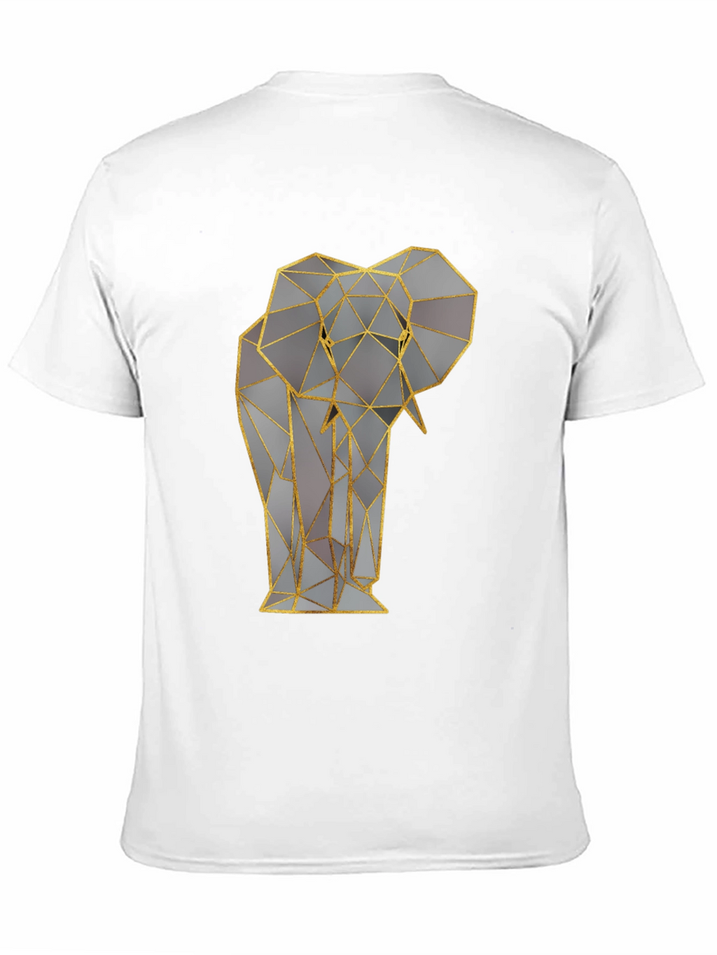 Geometric Elephant Graphic Tee - Stylish Animal Print Shirt