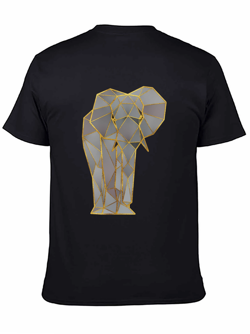 Geometric Elephant Graphic Tee - Stylish Animal Print Shirt