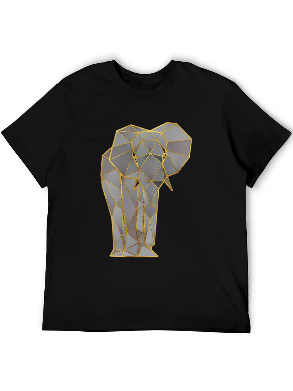 Geometric Elephant Graphic Tee - Stylish Animal Print Shirt
