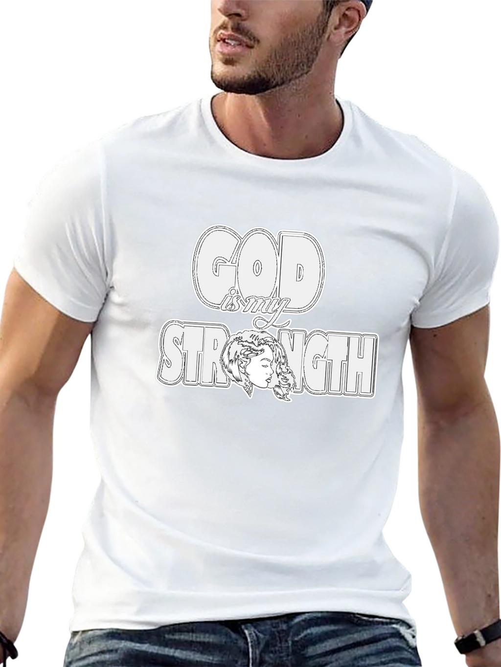 God is My Strength Graphic T-Shirt