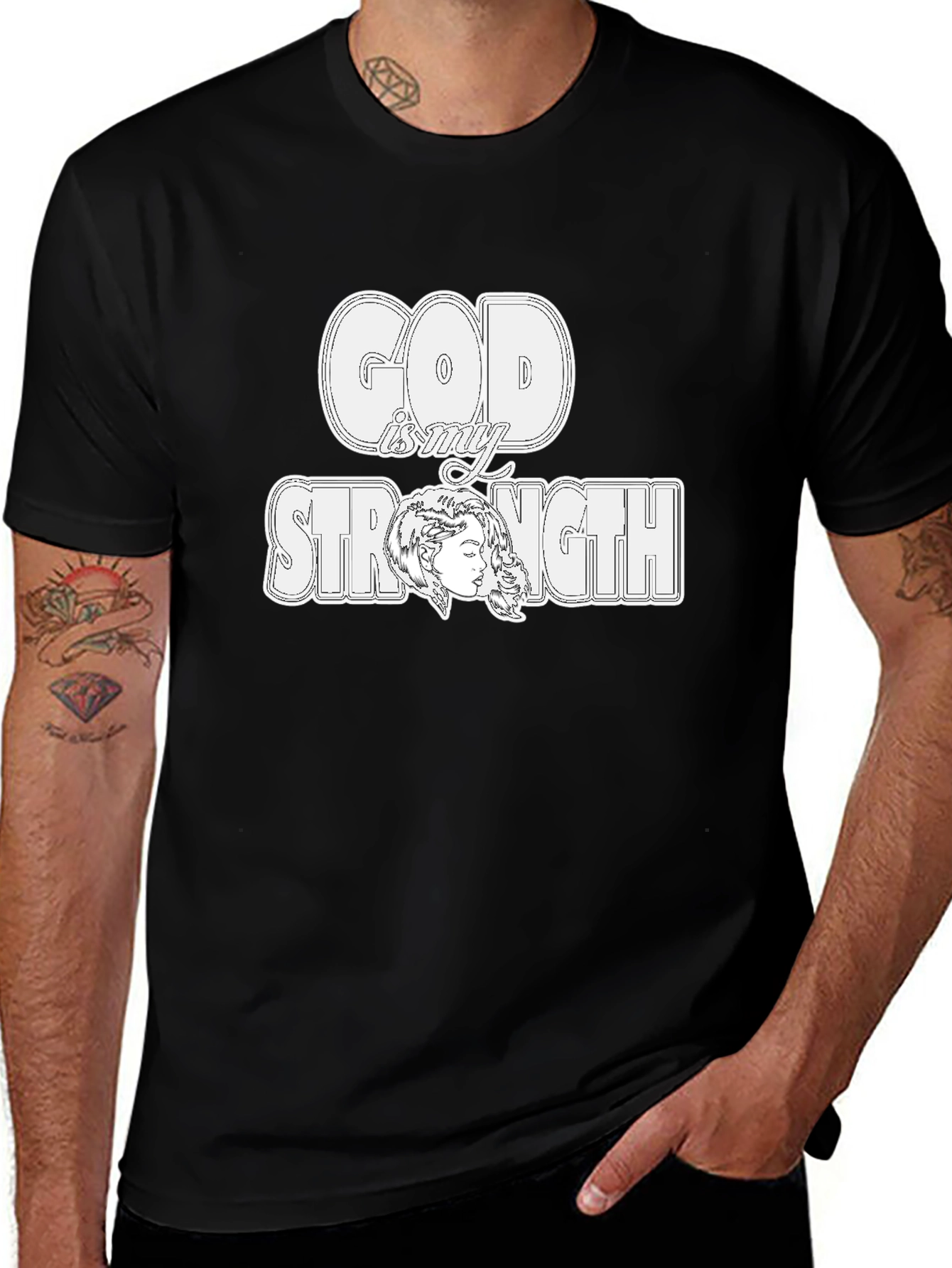 God is My Strength Graphic T-Shirt