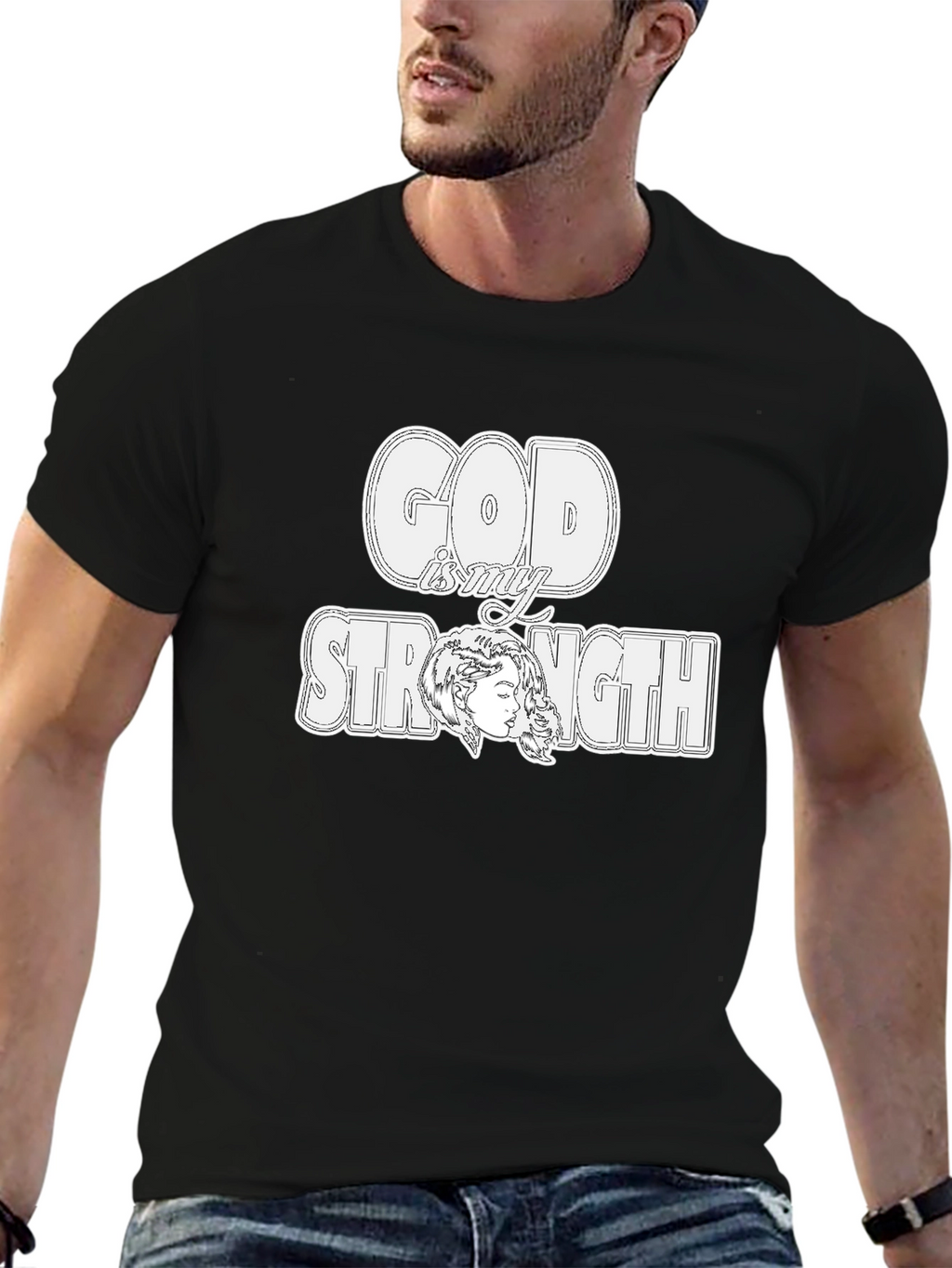 God is My Strength Graphic T-Shirt
