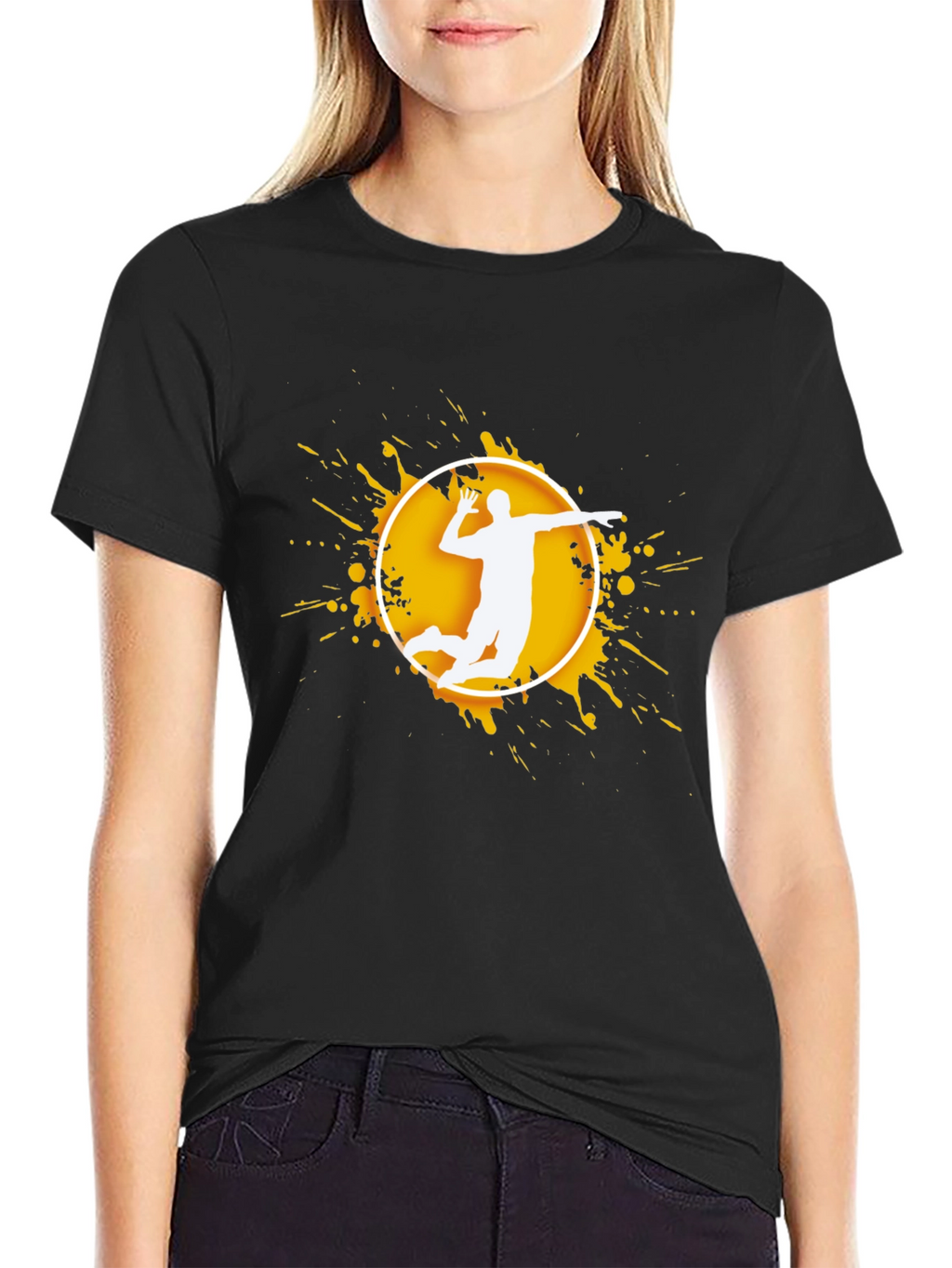 Volleyball Player Graphic T-Shirt