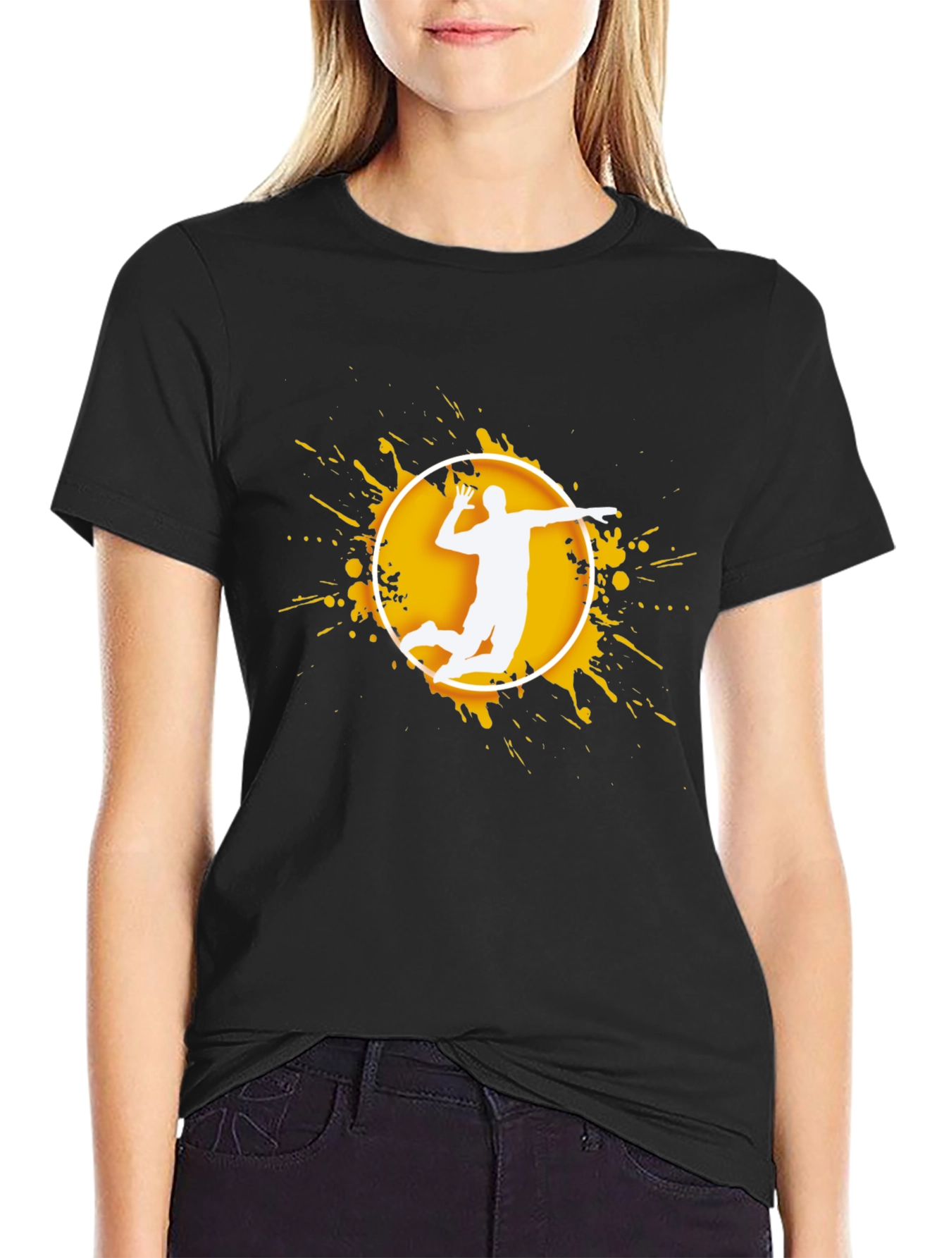 Volleyball Player Graphic T-Shirt