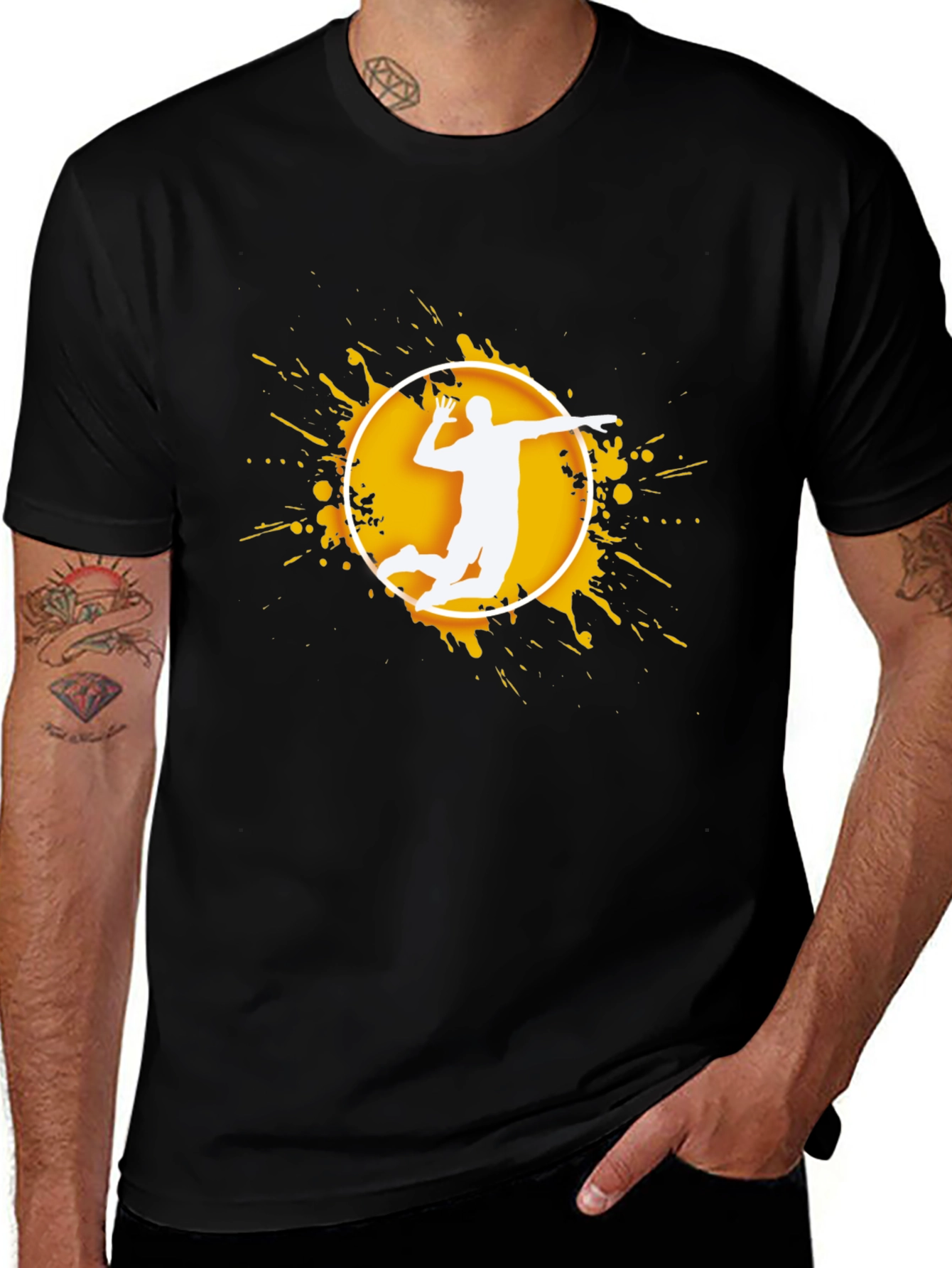 Volleyball Player Graphic T-Shirt