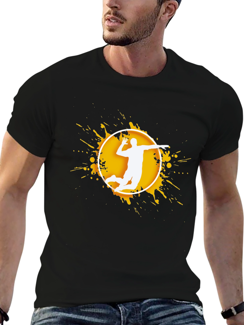 Volleyball Player Graphic T-Shirt