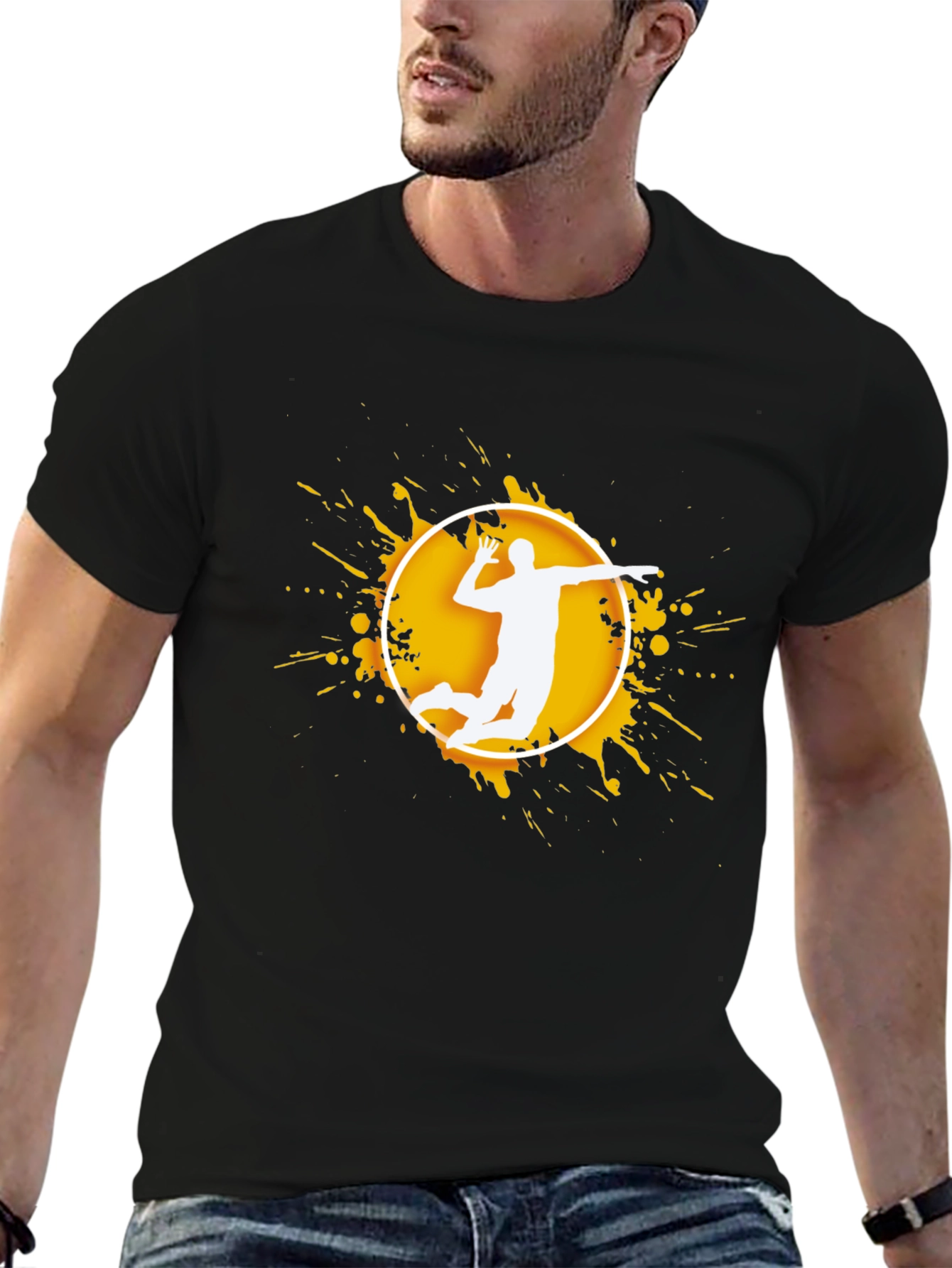 Volleyball Player Graphic T-Shirt