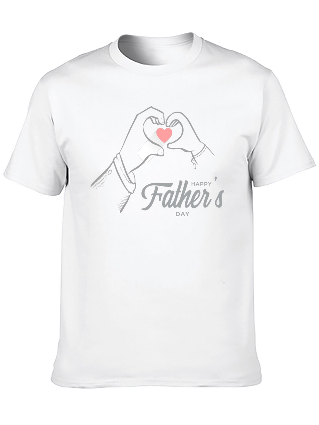 Happy Fathers Day T-Shirt - Heart Hands Graphic Tee