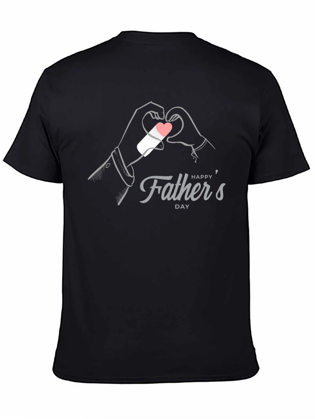 Happy Fathers Day T-Shirt - Heart Hands Graphic Tee