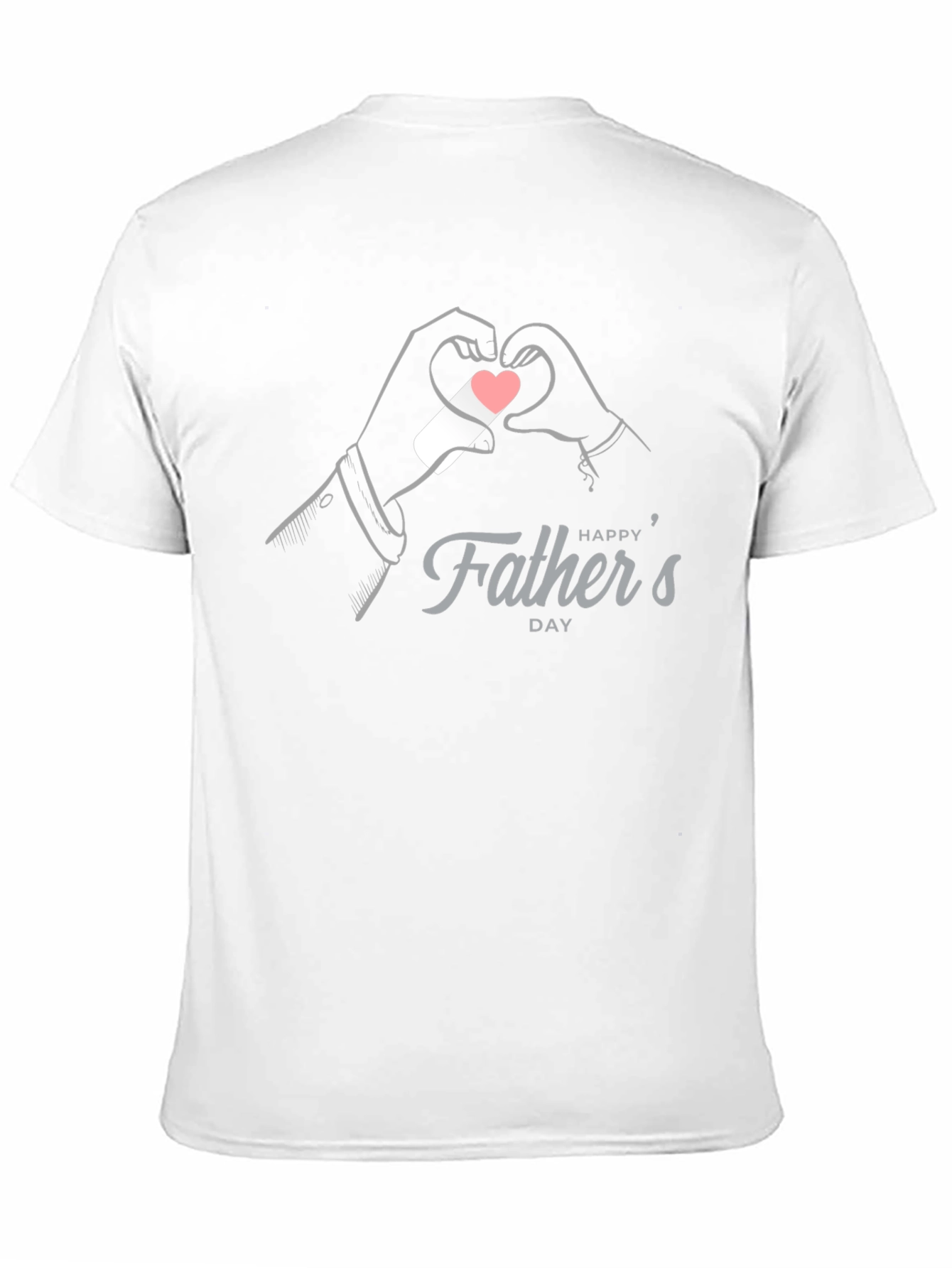 Happy Fathers Day T-Shirt - Heart Hands Graphic Tee