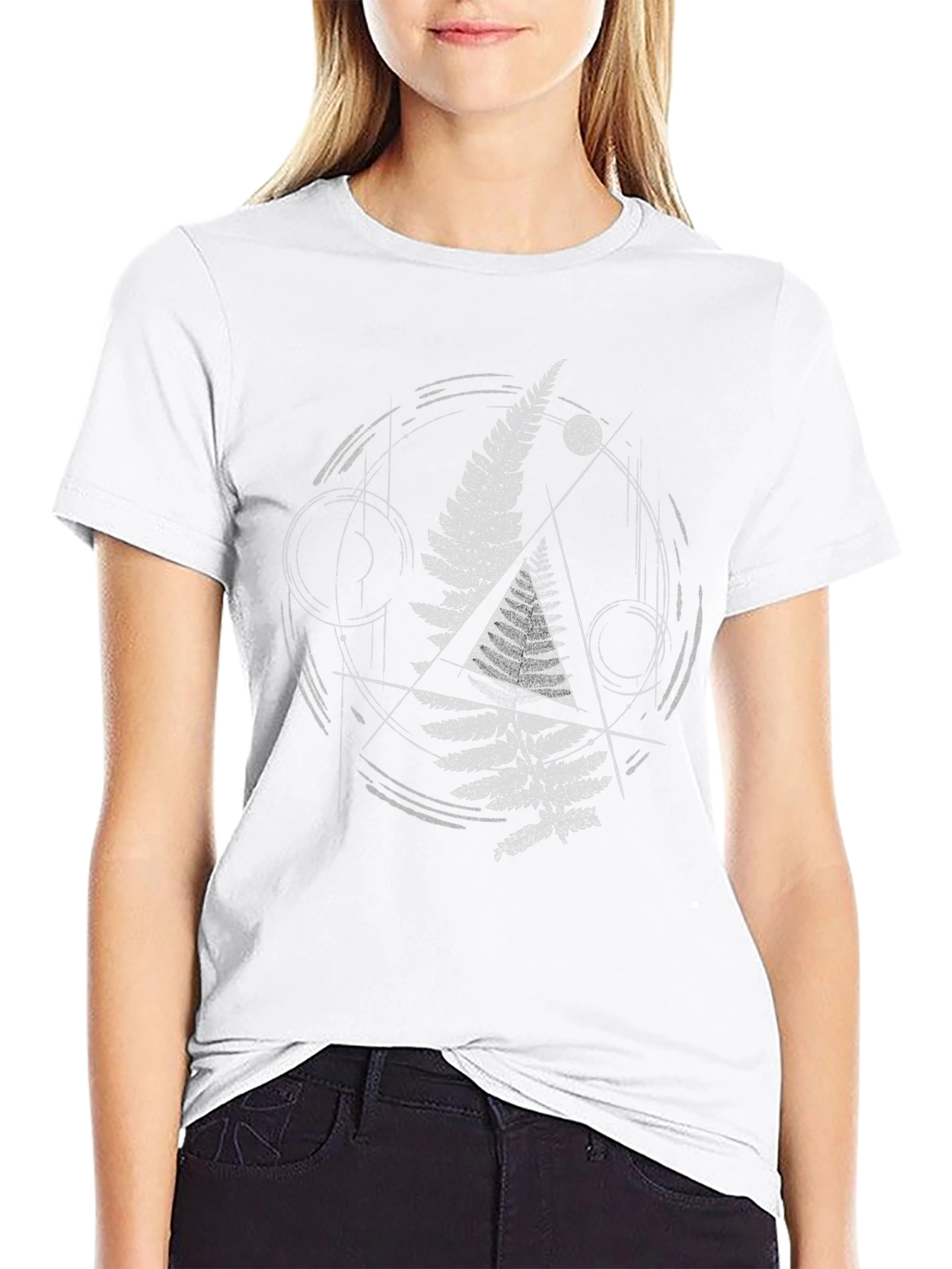Geometric Fern Graphic T-Shirt