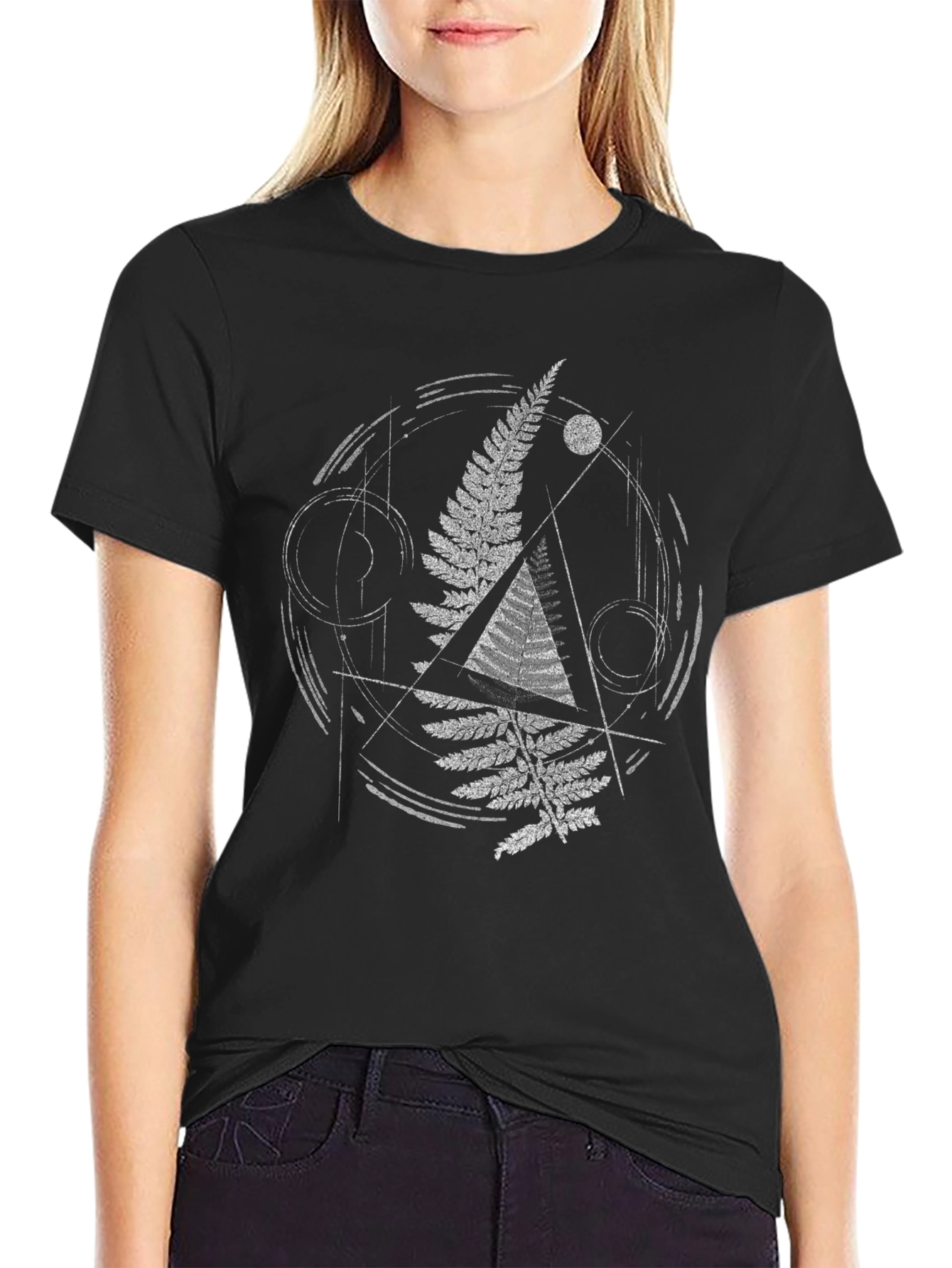 Geometric Fern Graphic T-Shirt