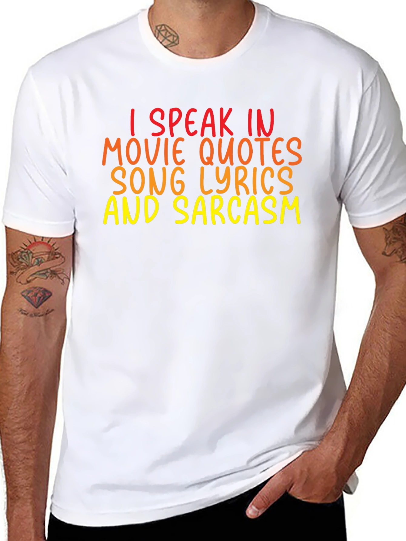 Funny Graphic Tee: I Speak in Movie Quotes