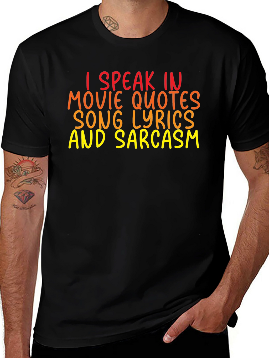 Funny Graphic Tee: I Speak in Movie Quotes