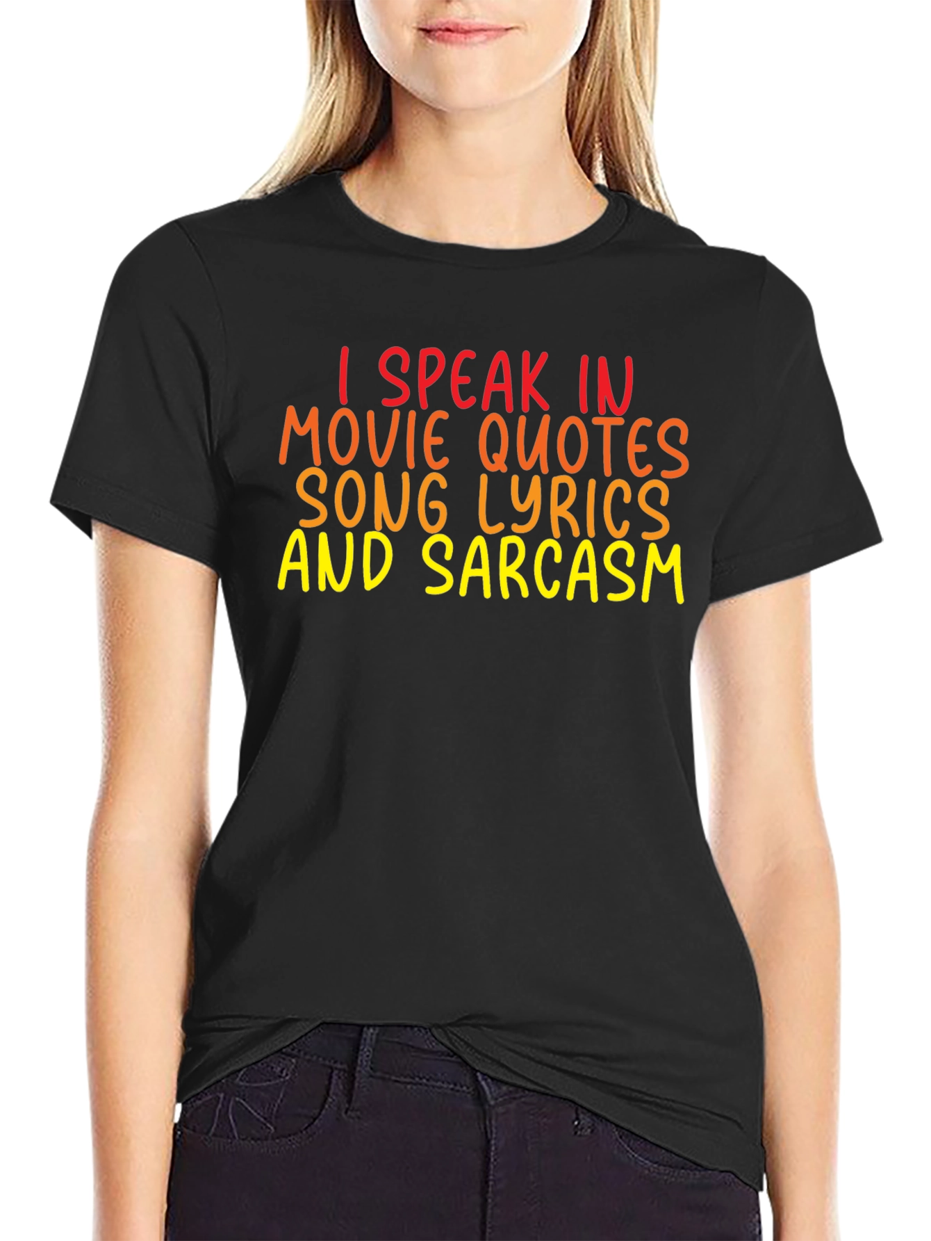 Funny Graphic Tee: I Speak in Movie Quotes