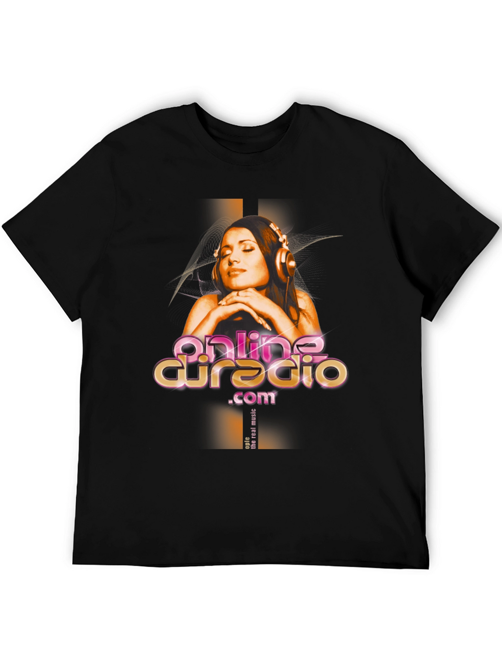 Online DJ Radio Graphic T-Shirt - Black