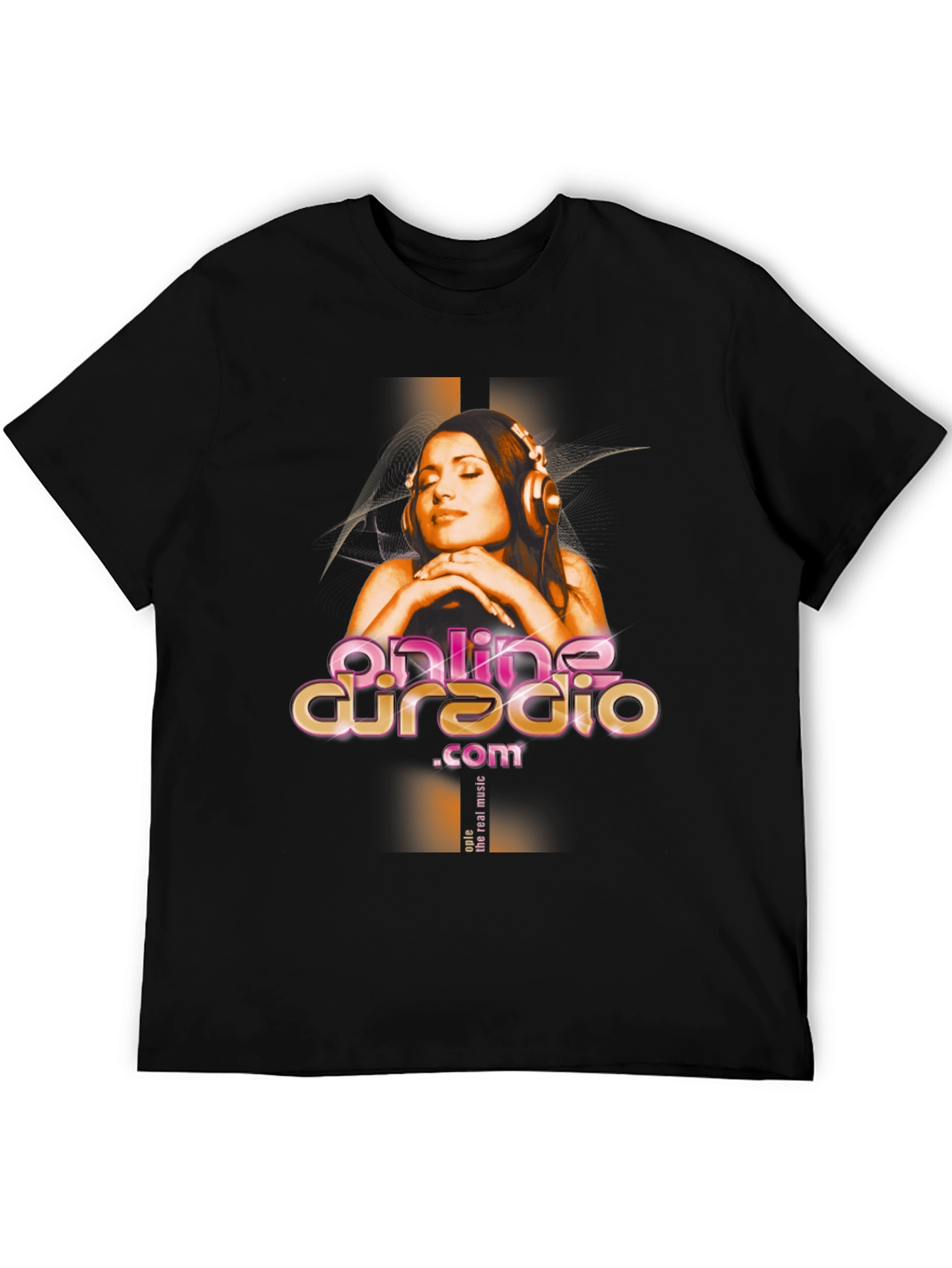 Online DJ Radio Graphic T-Shirt - Black