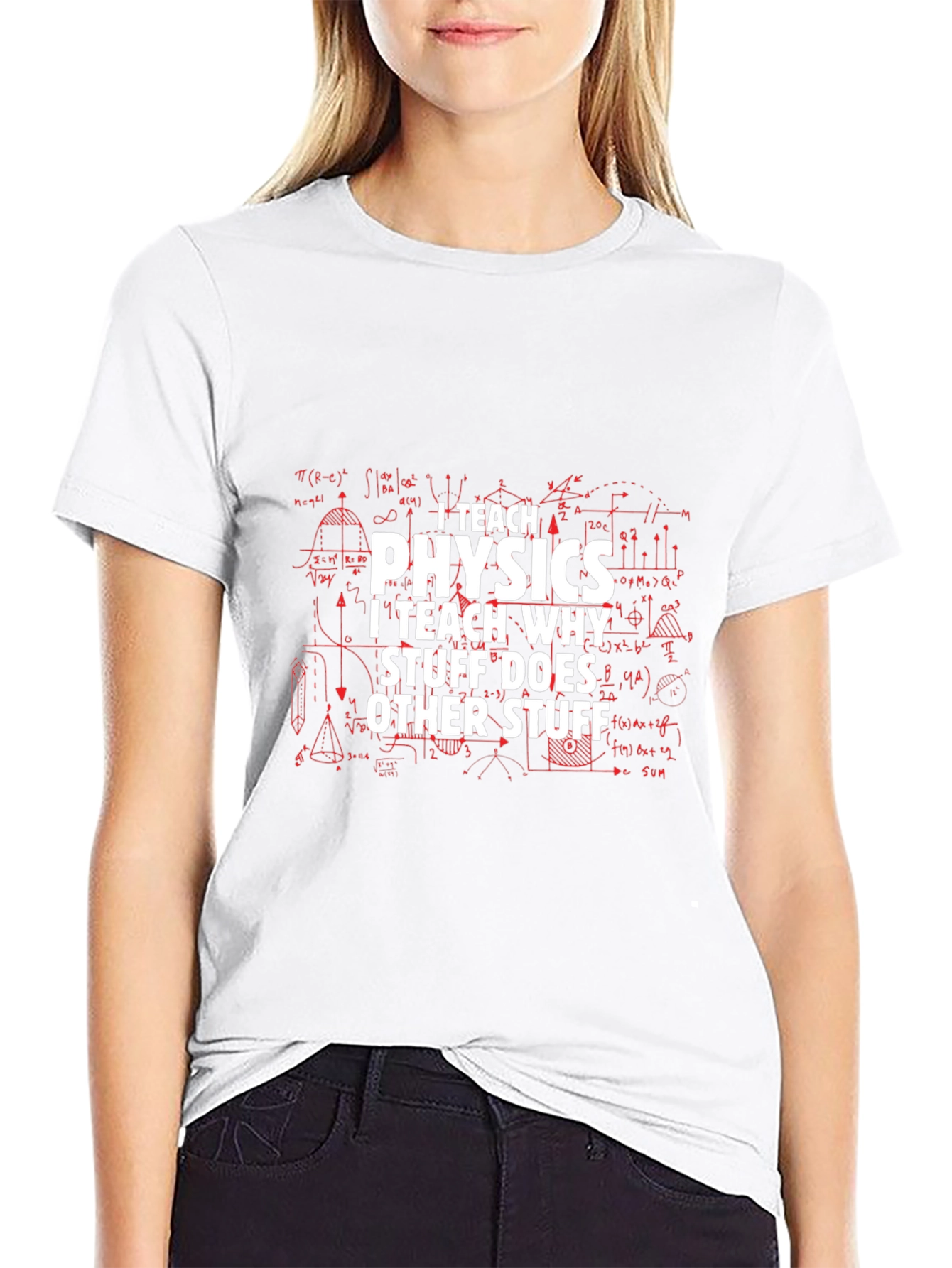 I Teach Physics Mens Black T-Shirt