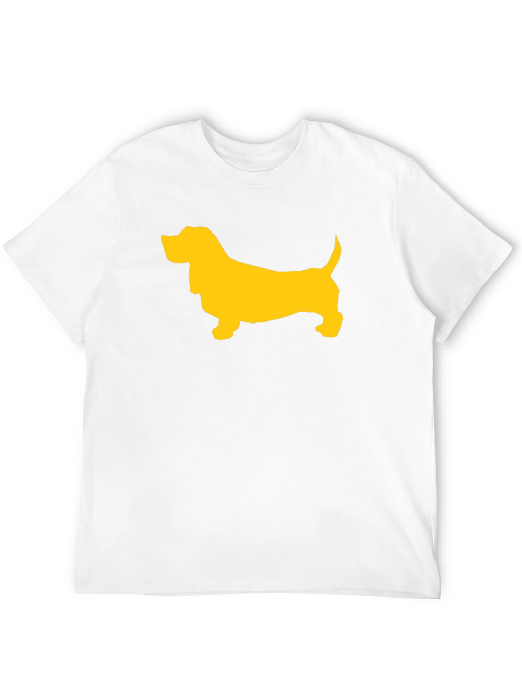 Black T-Shirt with Yellow Dog Graphic
