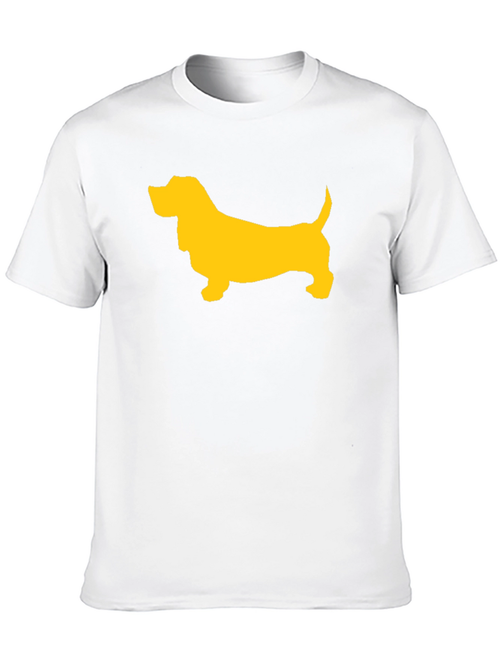 Black T-Shirt with Yellow Dog Graphic