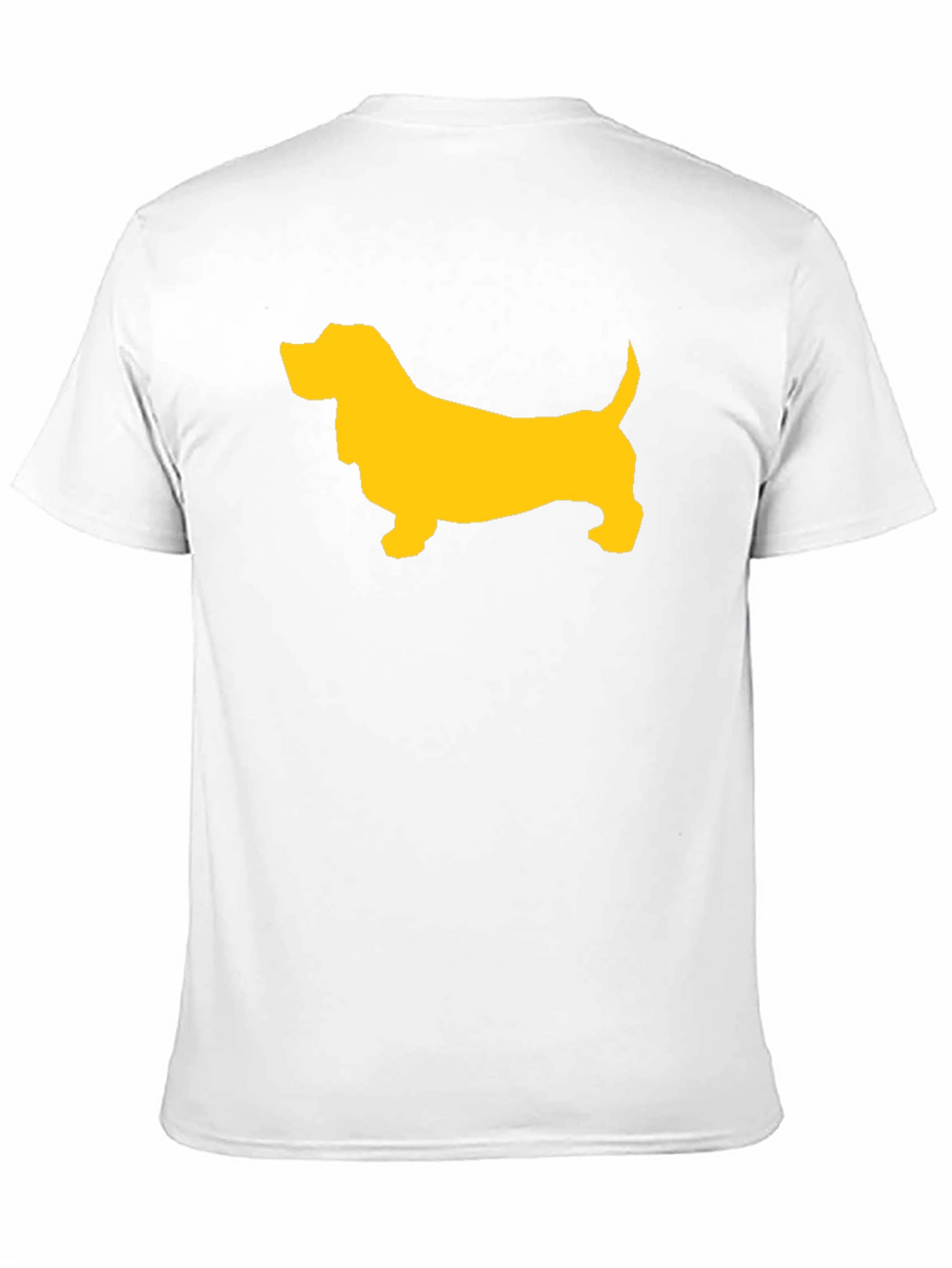 Black T-Shirt with Yellow Dog Graphic