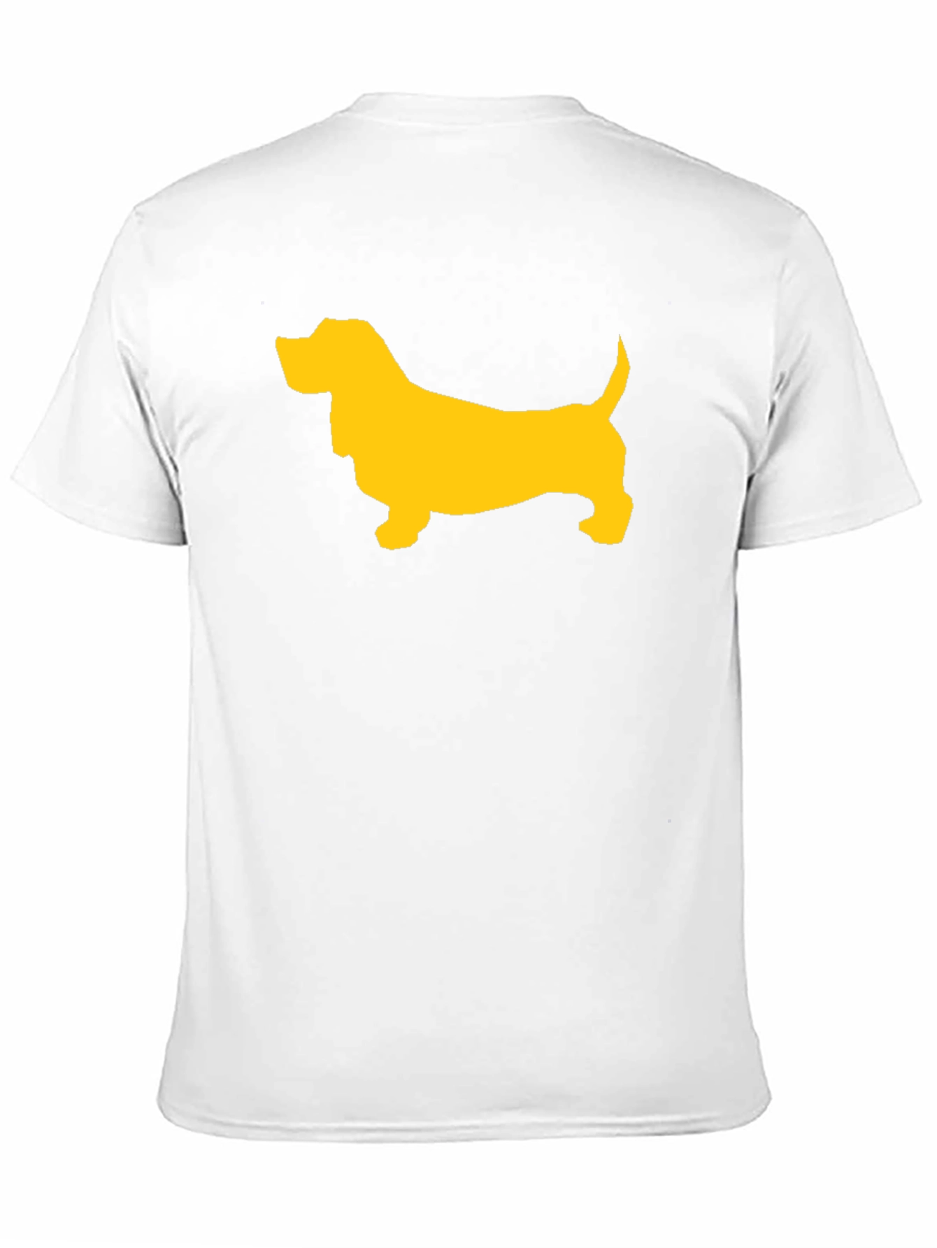 Black T-Shirt with Yellow Dog Graphic