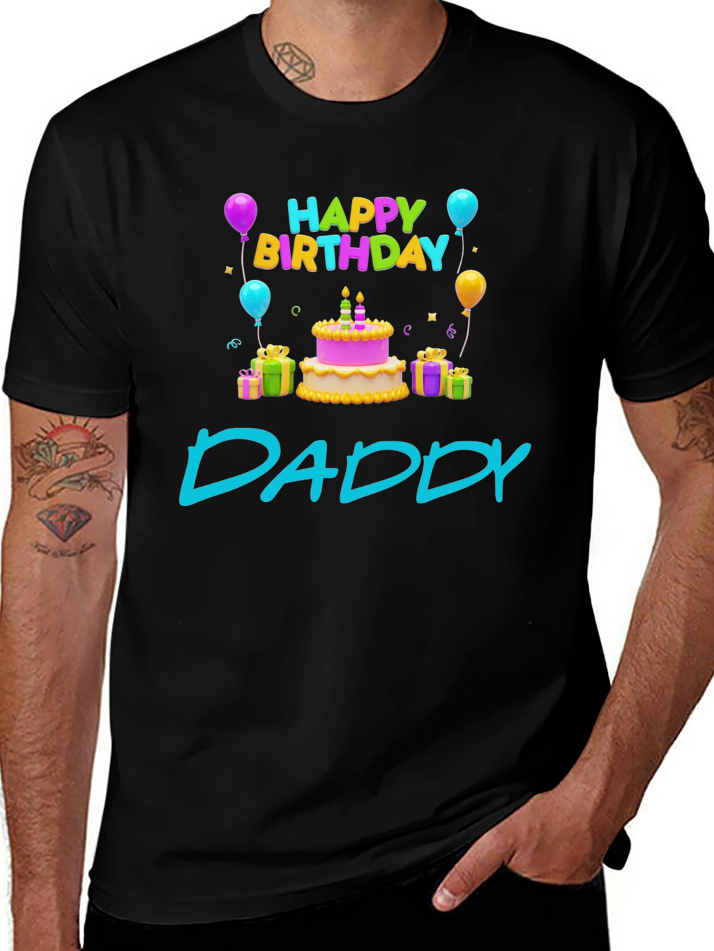 Happy Birthday Daddy T-Shirt - Cute Celebration Tee