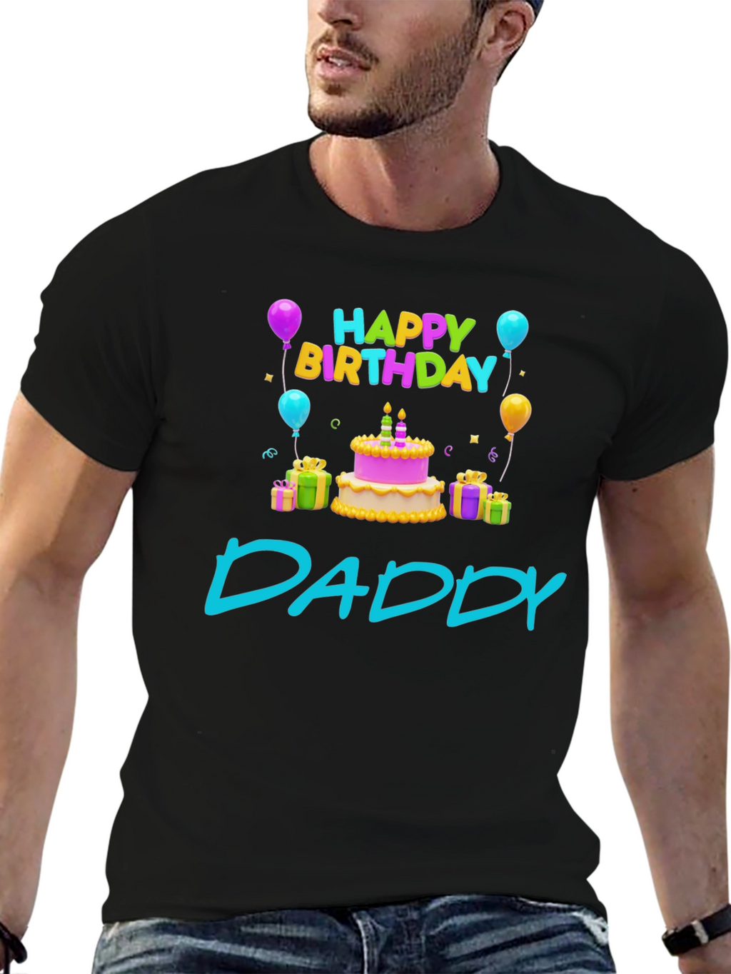 Happy Birthday Daddy T-Shirt - Cute Celebration Tee