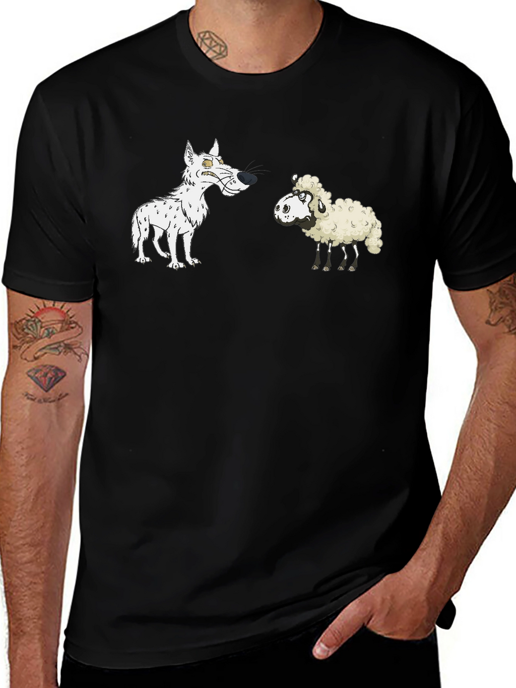 Wolf and Sheep Graphic T-Shirt