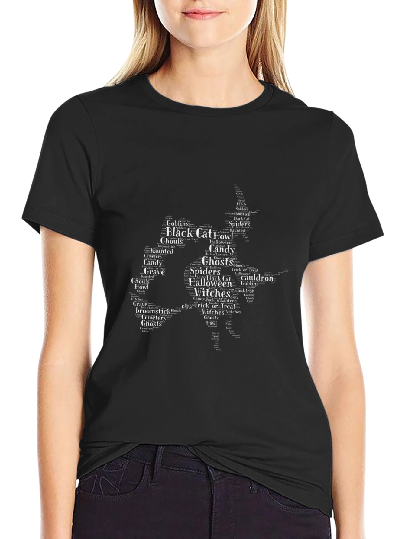 Halloween Word Art Witch T-Shirt