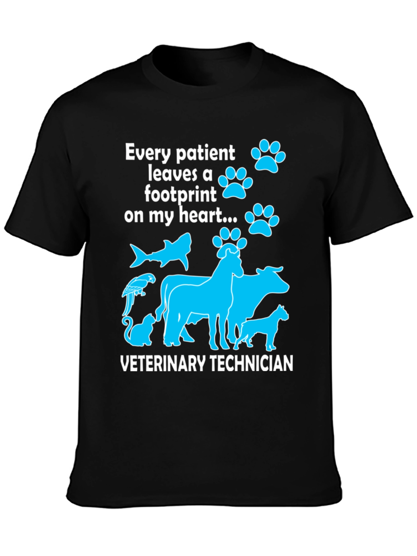 Veterinary Technician Paw Print Heart T-Shirt